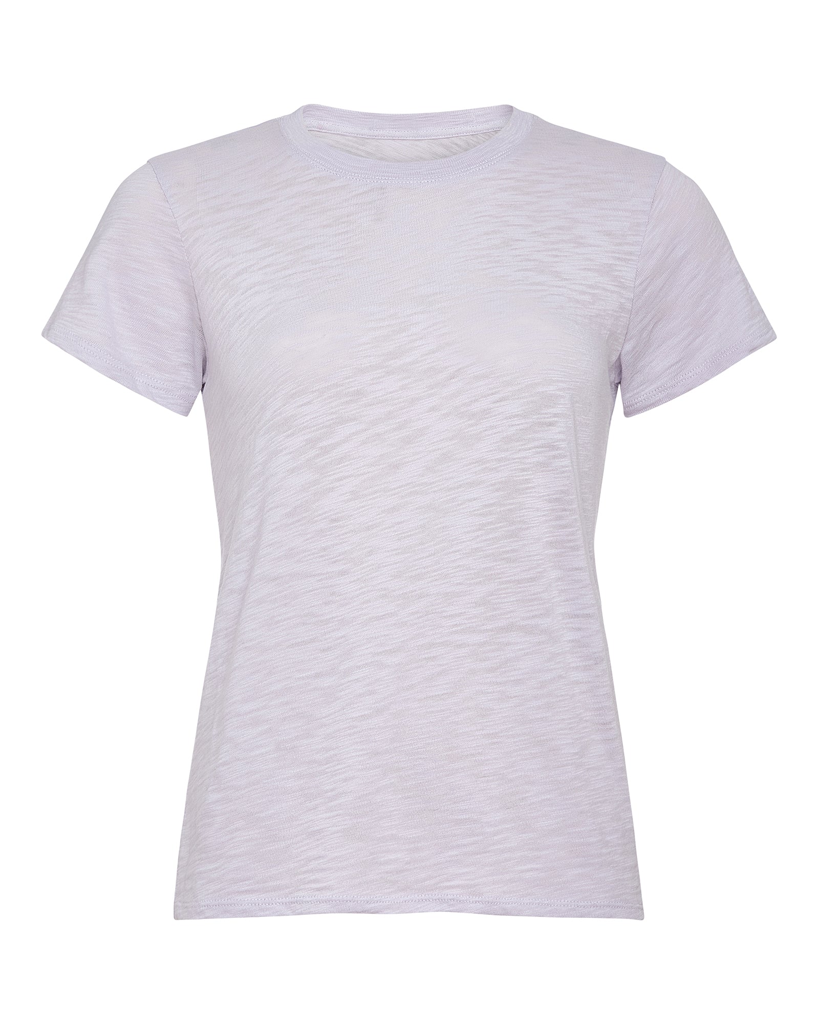 Slub Jersey Schoolboy Crew Neck Tee - Faded Lavender