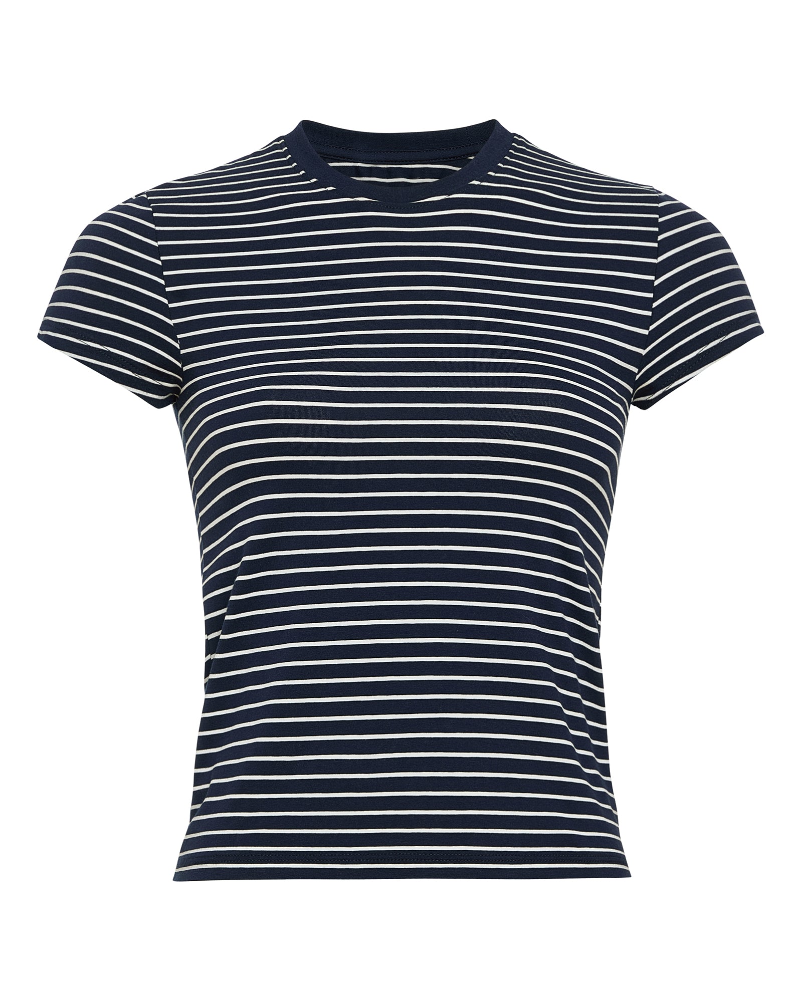 Pima Cotton Spandex Baby Tee - Midnight White