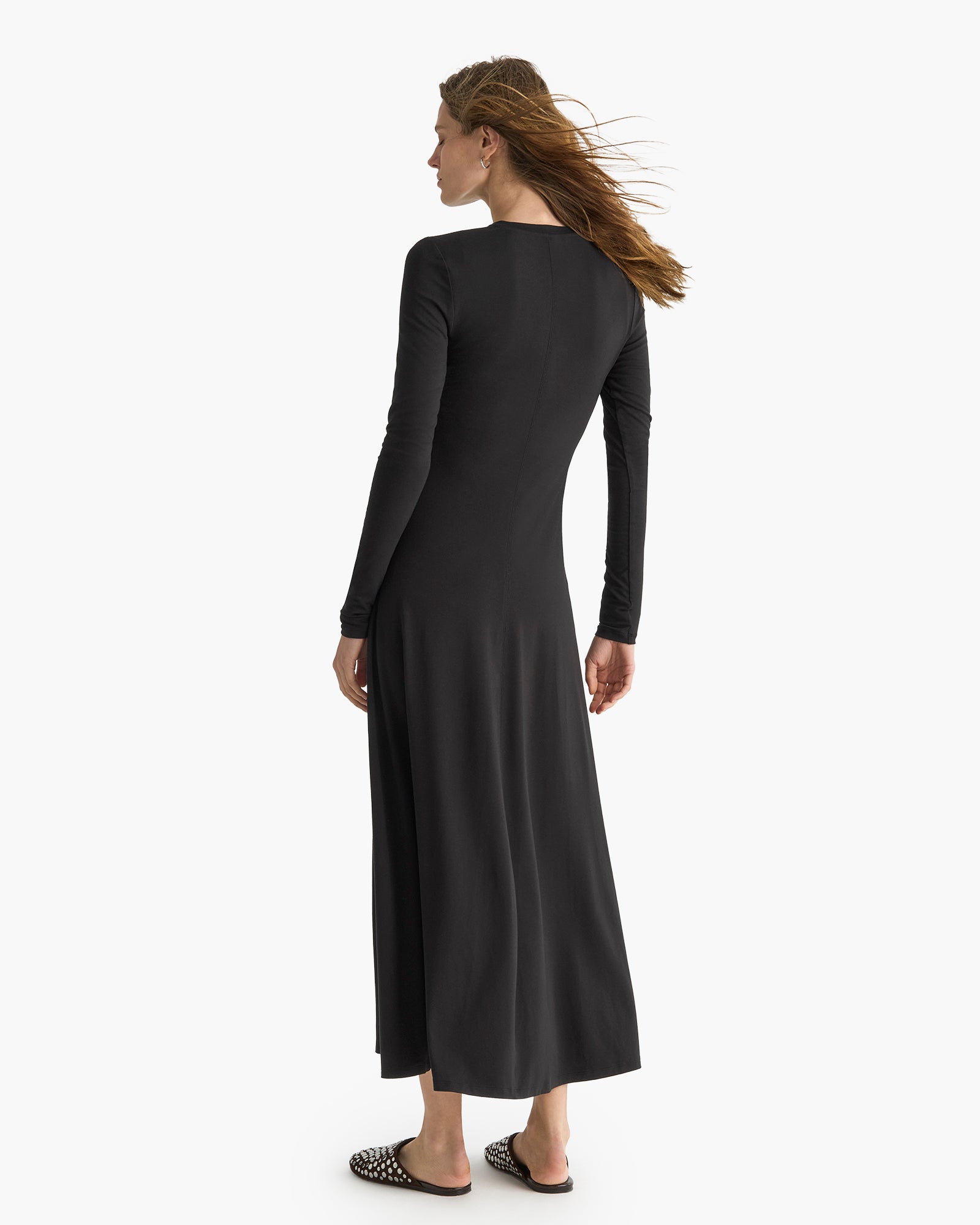 Long Sleeve Maxi Dress - Black – ATM Anthony Thomas Melillo