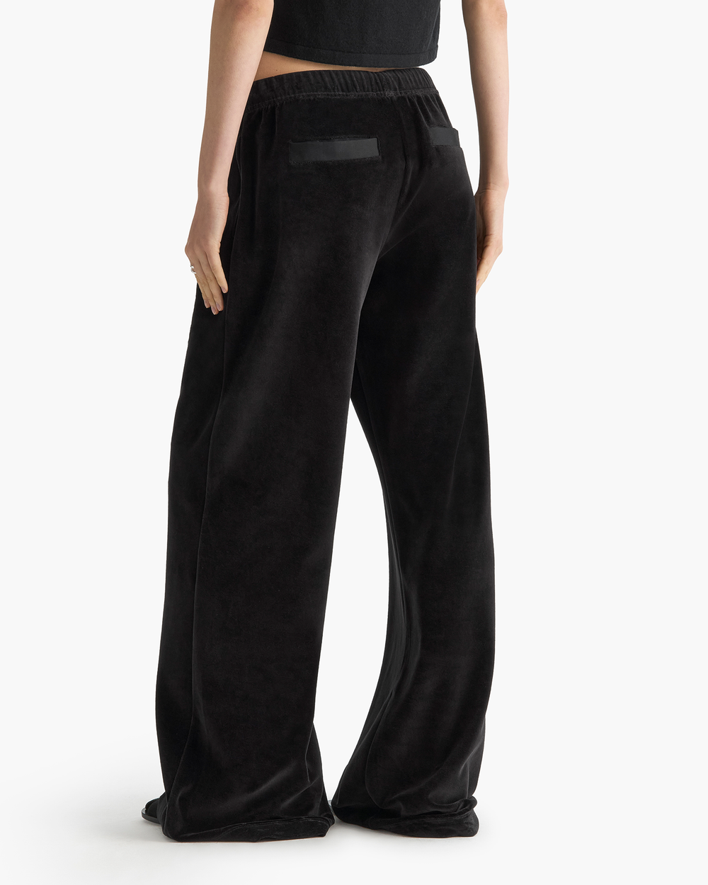 Velour Flare Pant - Black