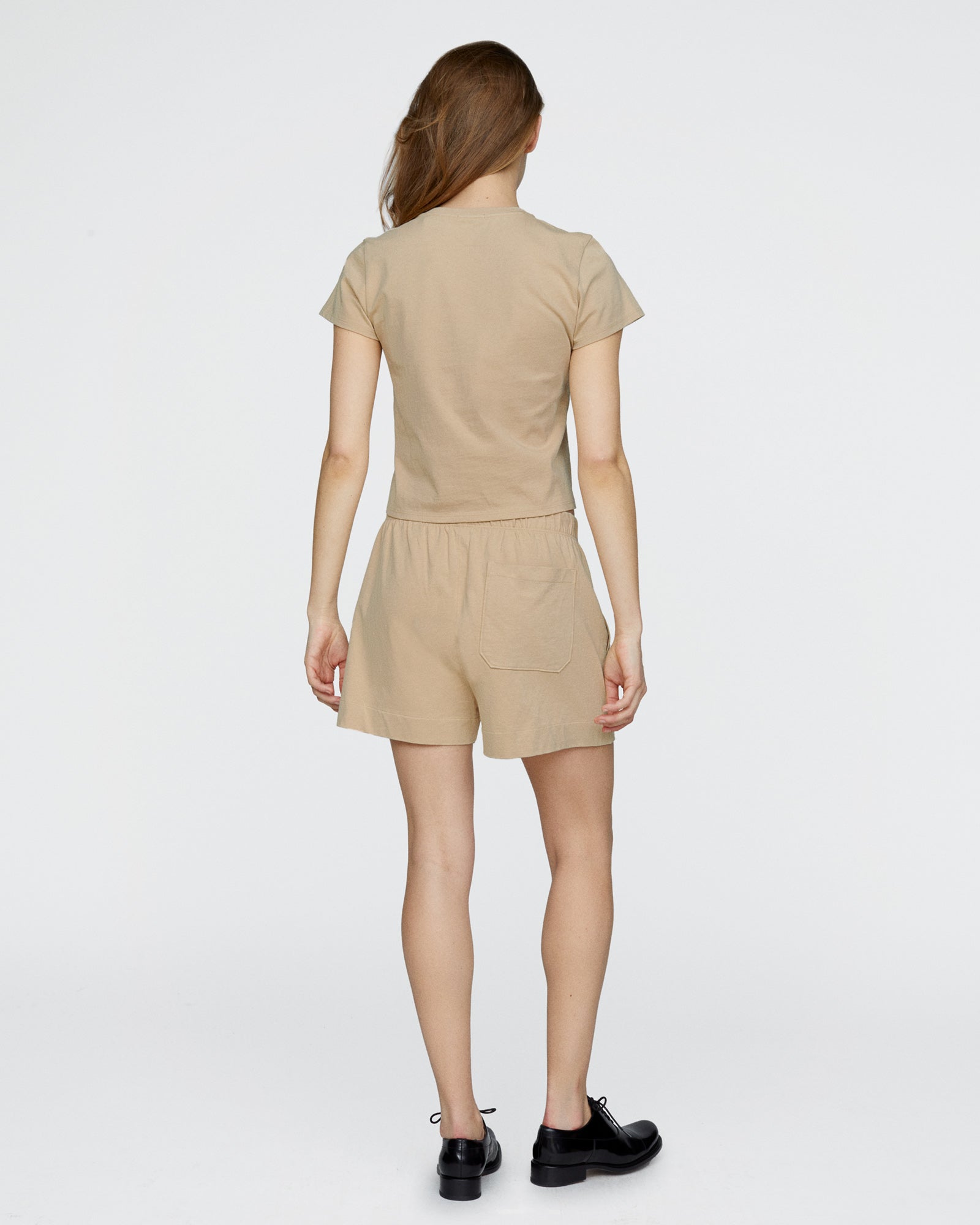Heavyweight Jersey Pull On Shorts - Macadamia