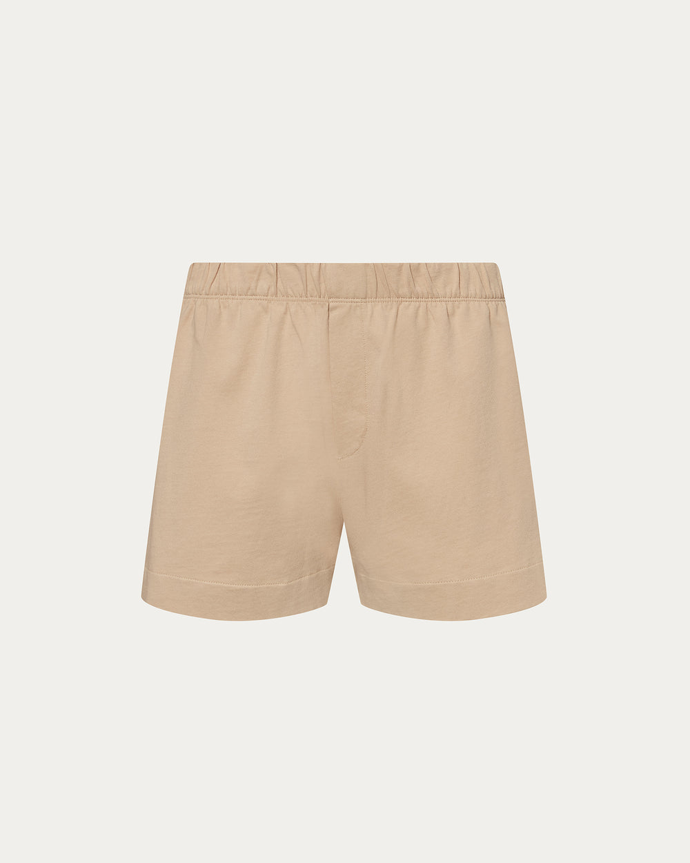 Heavyweight Jersey Pull On Shorts - Macadamia
