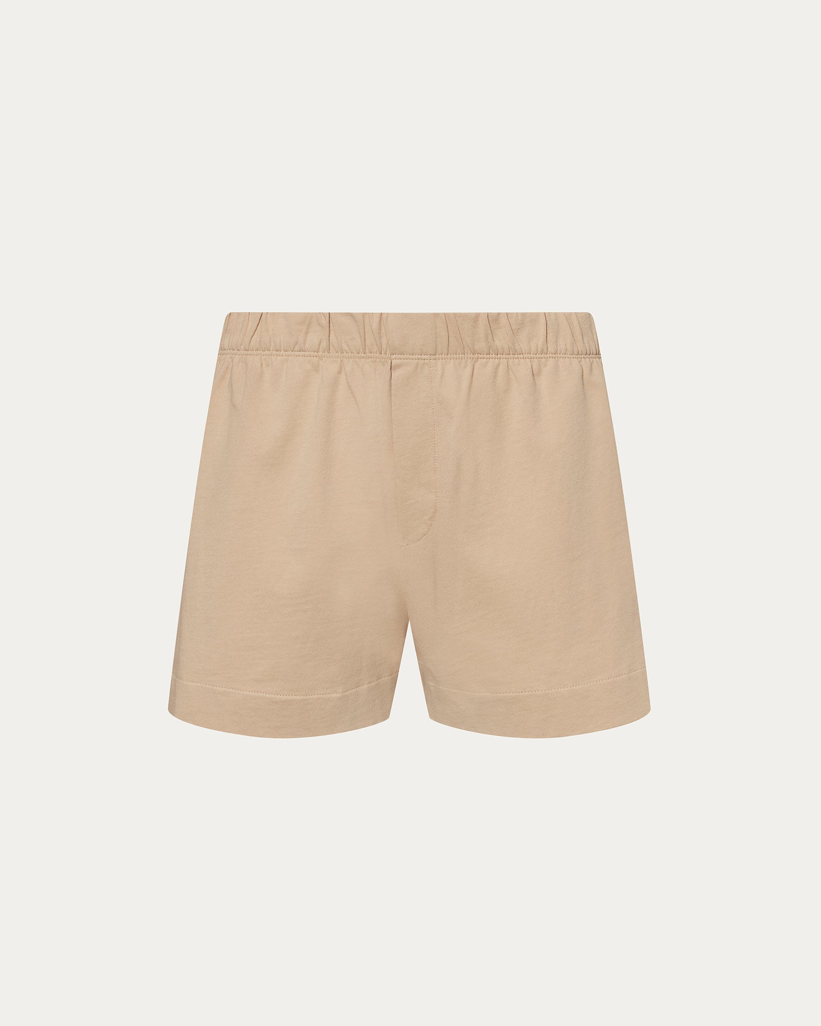 Heavyweight Jersey Pull On Shorts - Macadamia