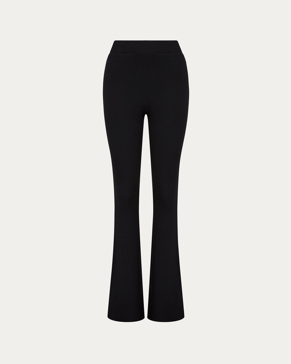 Modal Rib Flare Pant - Black