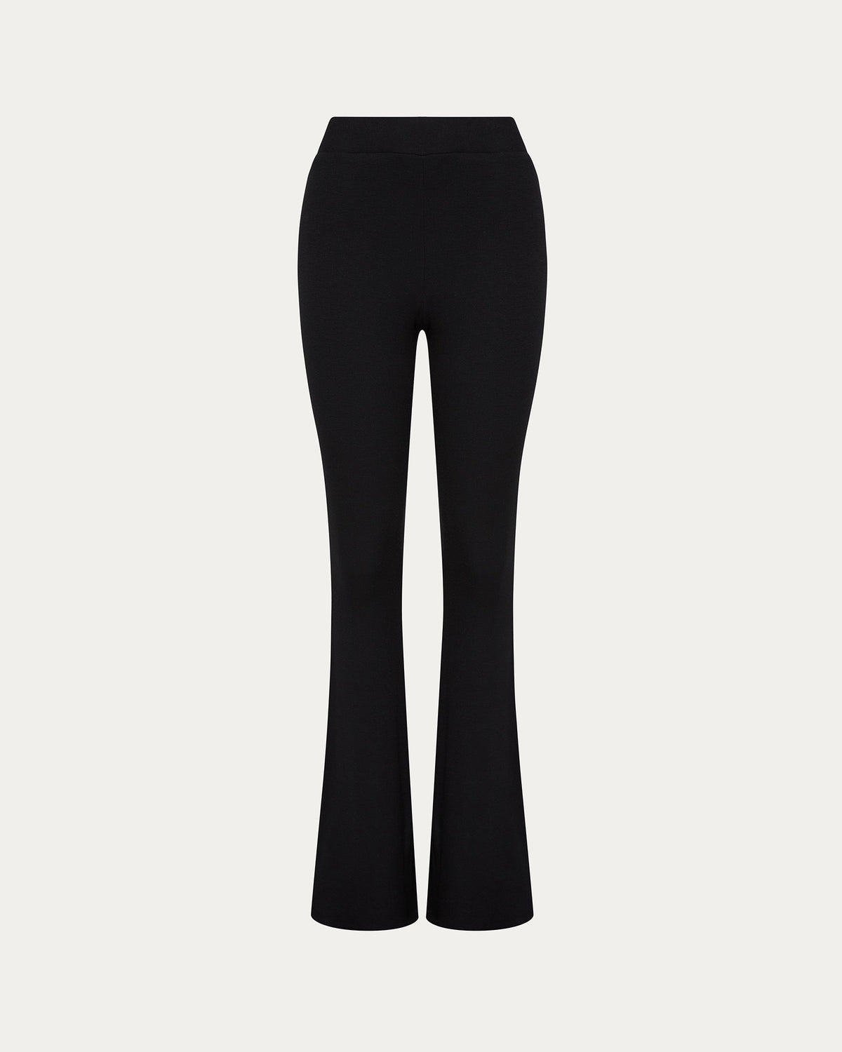Modal Rib Flare Pant - Black
