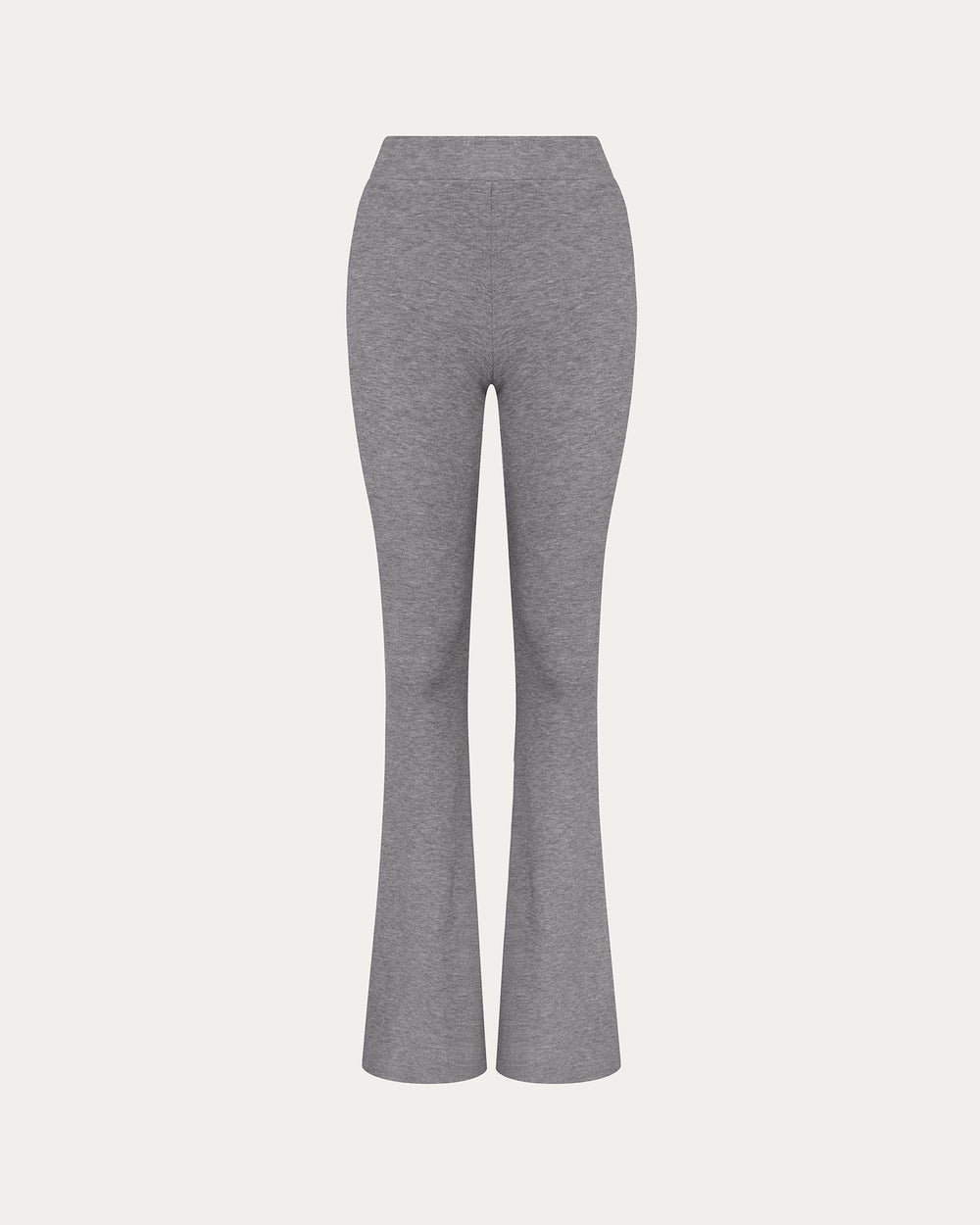 Modal Rib Flare Pant - Medium Heather Grey
