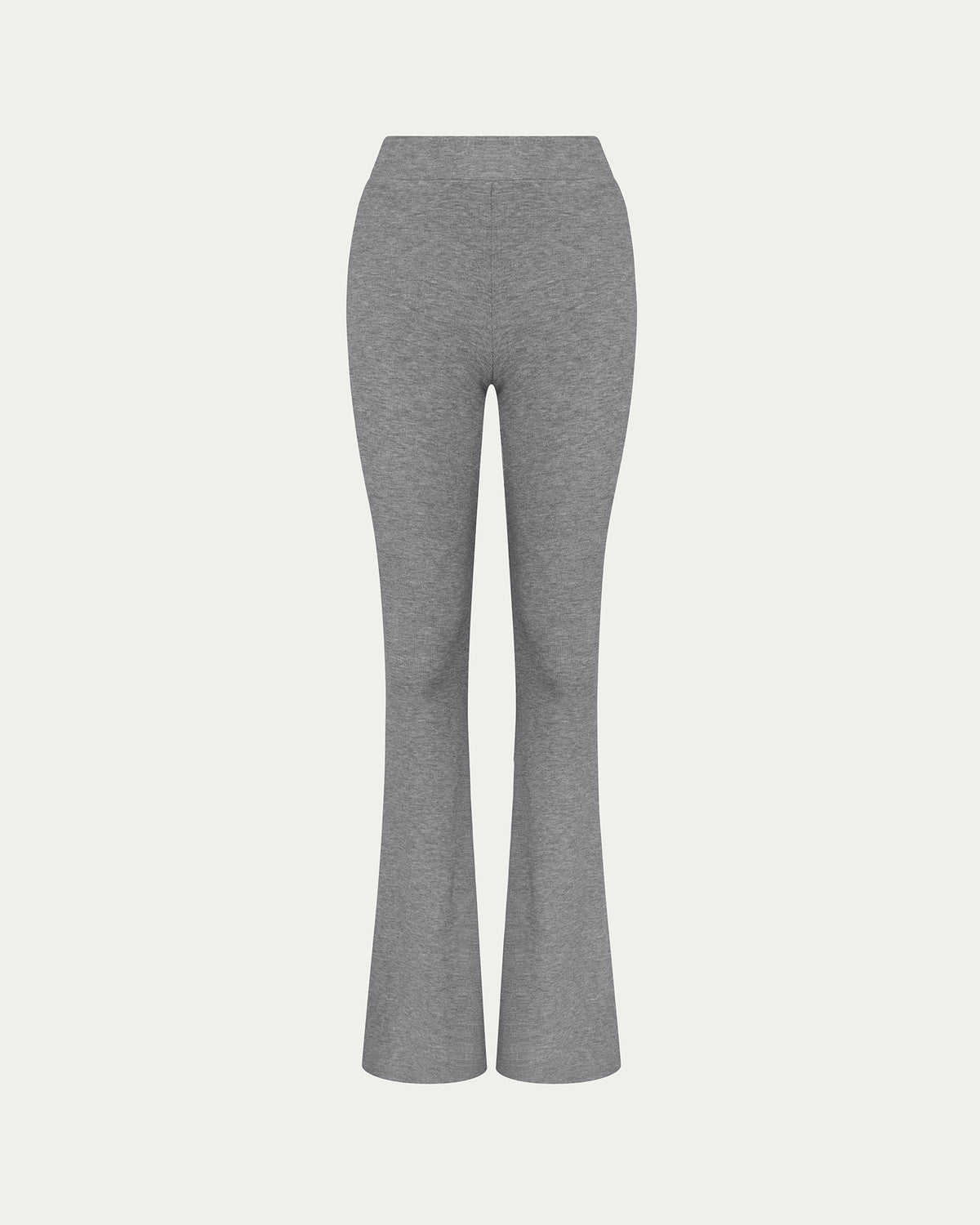 Modal Rib Flare Pant - Medium Heather Grey