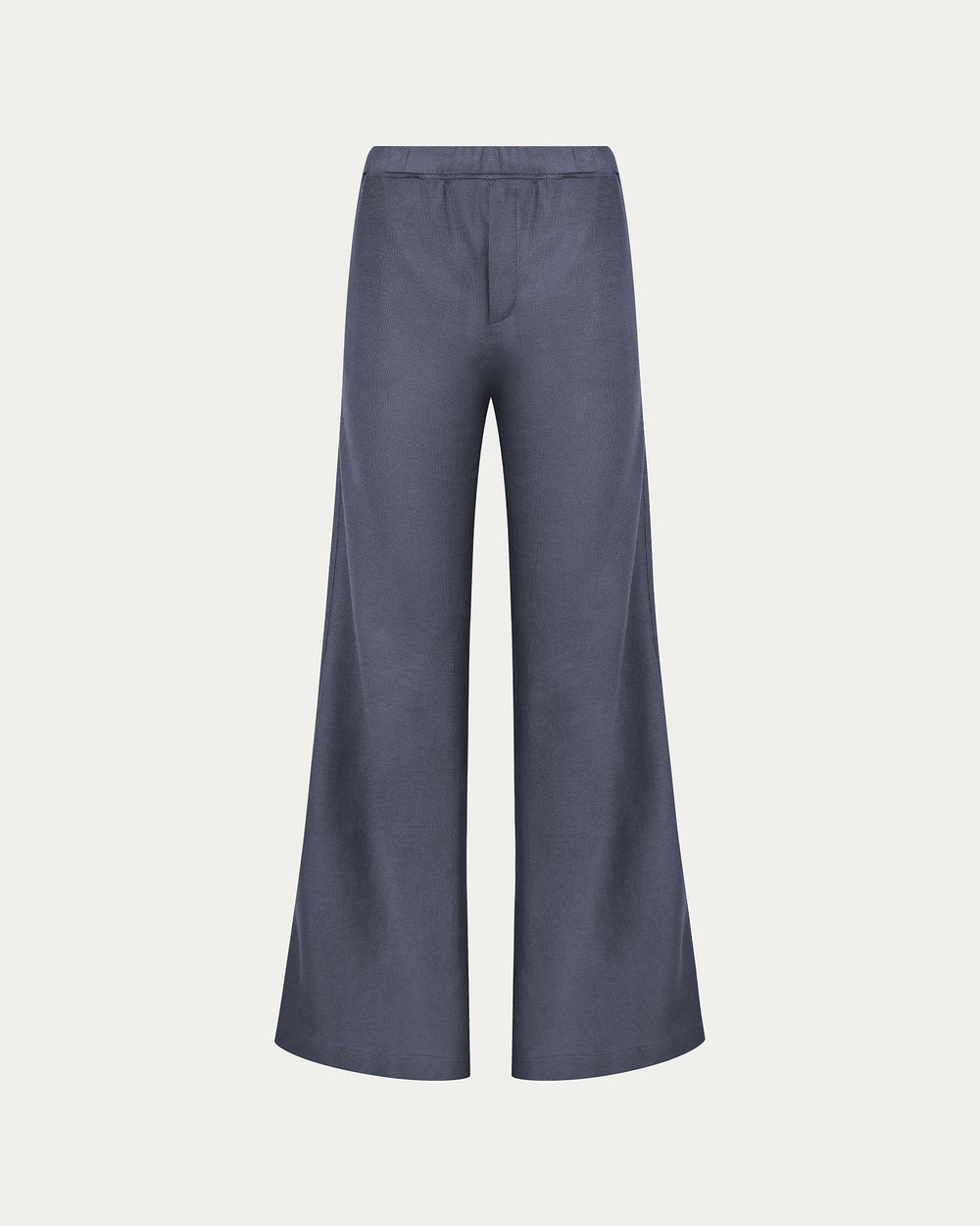 Pima Cotton Pique Wide Leg Sweatpants - Dusk Blue