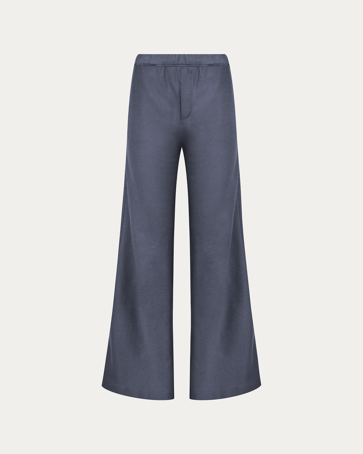 Pima Cotton Pique Wide Leg Sweatpants - Dusk Blue