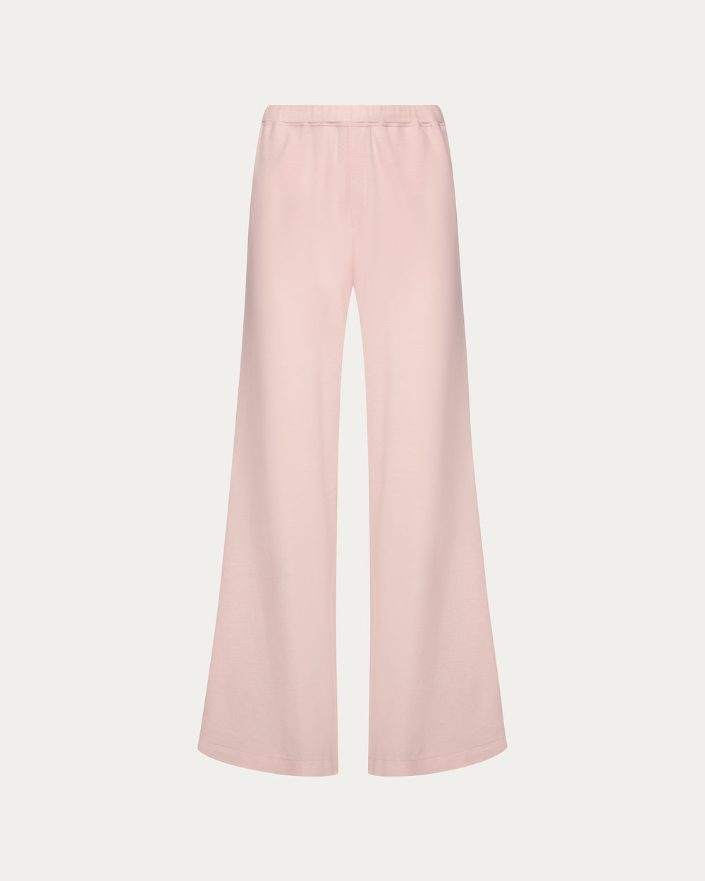 Pima Cotton Pique Wide Leg Sweatpants - Faded Rose