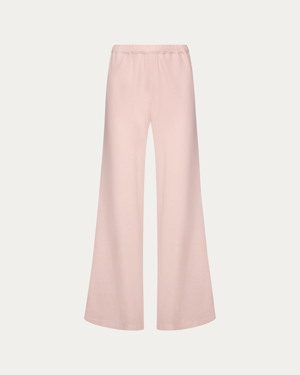 Pima Cotton Pique Wide Leg Sweatpants - Faded Rose