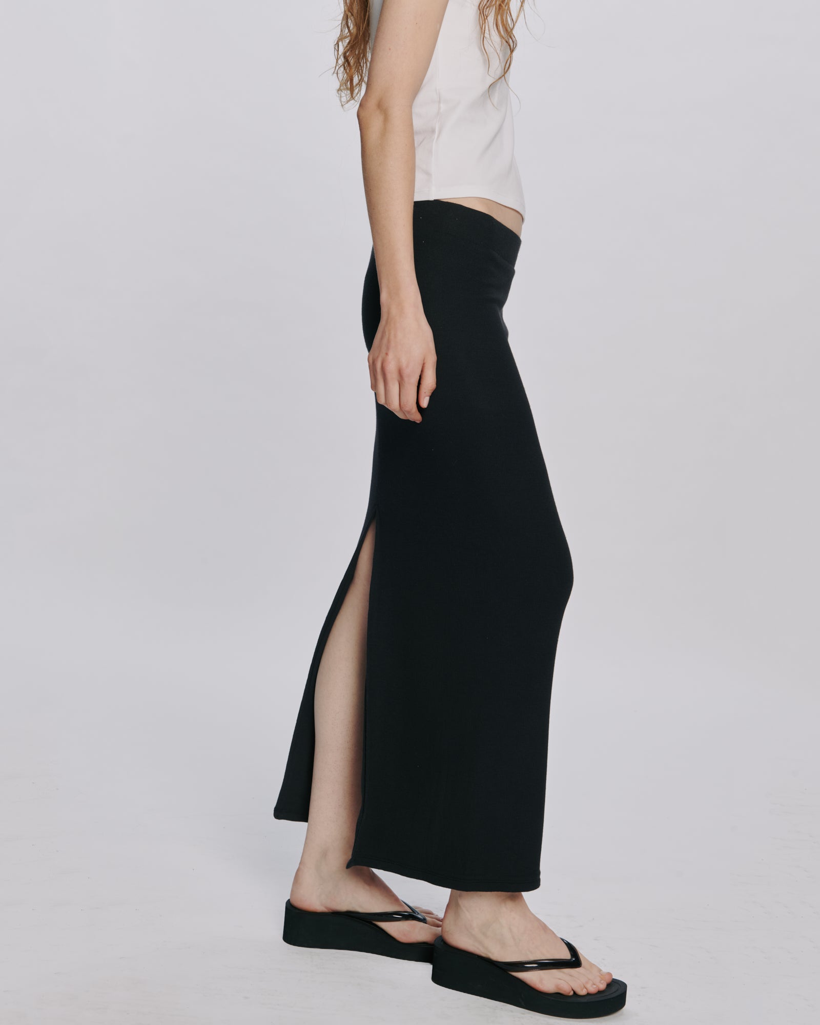 Modal Rib Skirt - Black – ATM Anthony Thomas Melillo