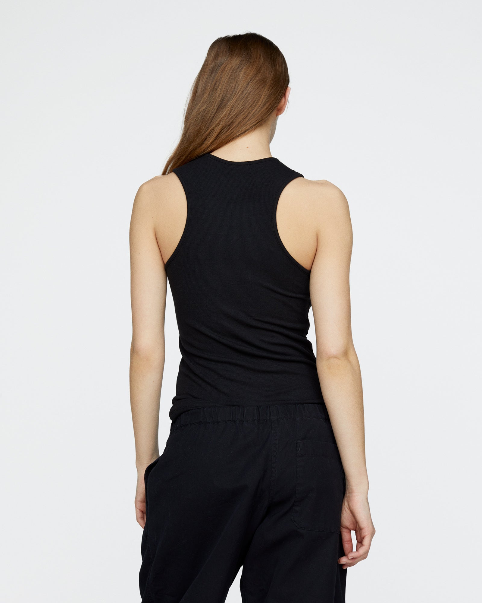 Modal Rib Racer Tank - Black