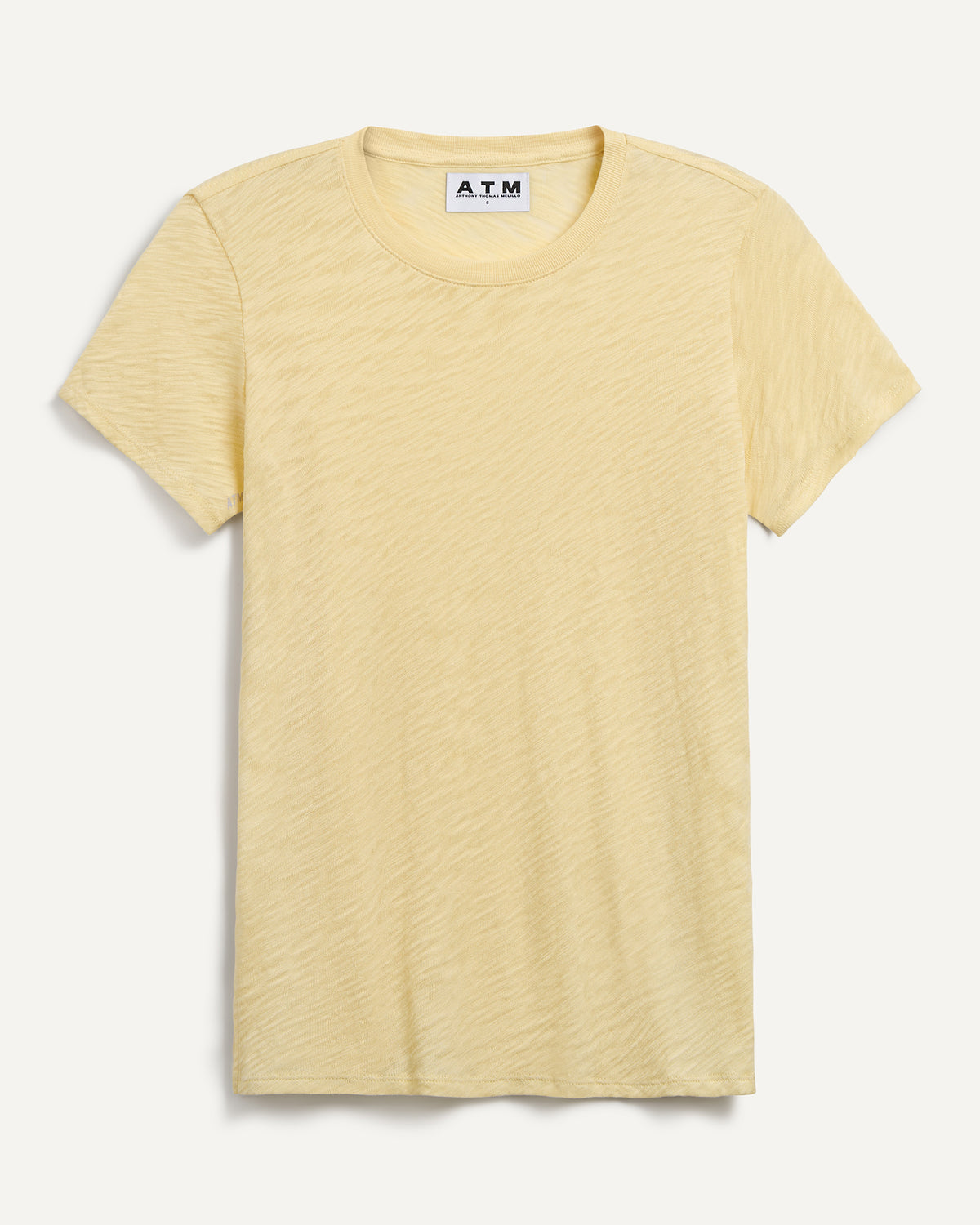 Slub Jersey Schoolboy Crew Neck Tee - Butter Yellow