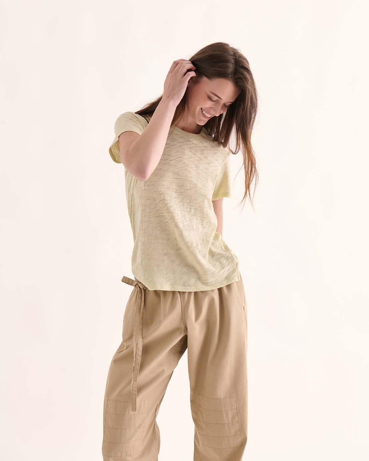 Slub Jersey Schoolboy Crew Neck Tee - Meadow