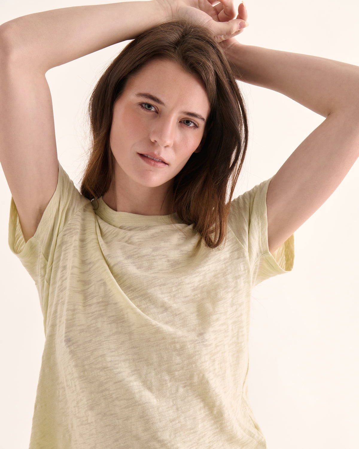 Slub Jersey Schoolboy Crew Neck Tee - Meadow