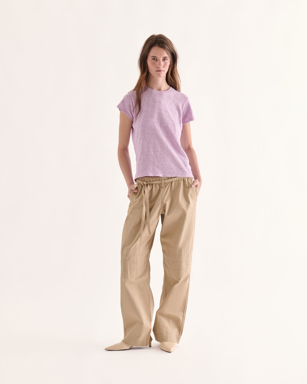 Slub Jersey Schoolboy Crew Neck Tee - Wild Orchid