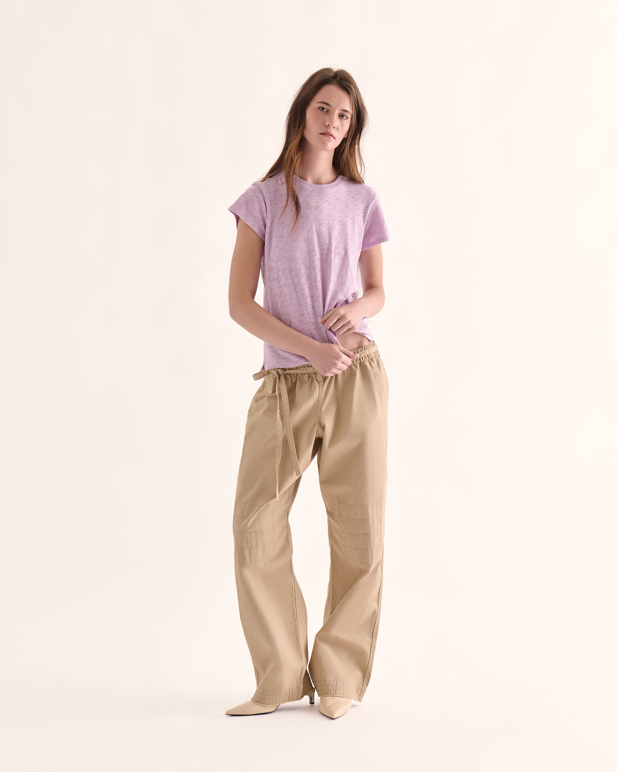 Slub Jersey Schoolboy Crew Neck Tee - Wild Orchid