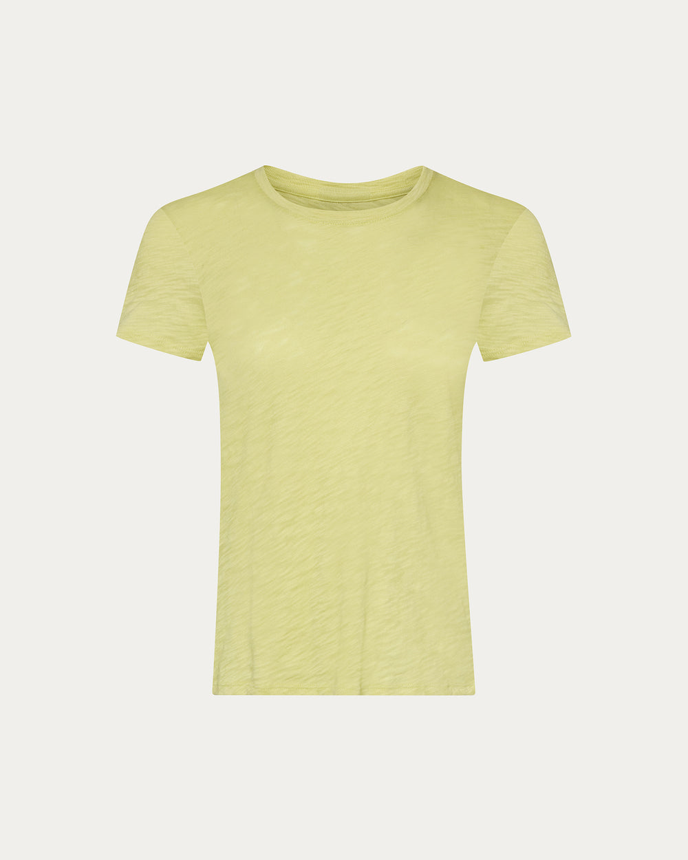 Slub Jersey Schoolboy Crew Neck Tee - Mellow Yellow
