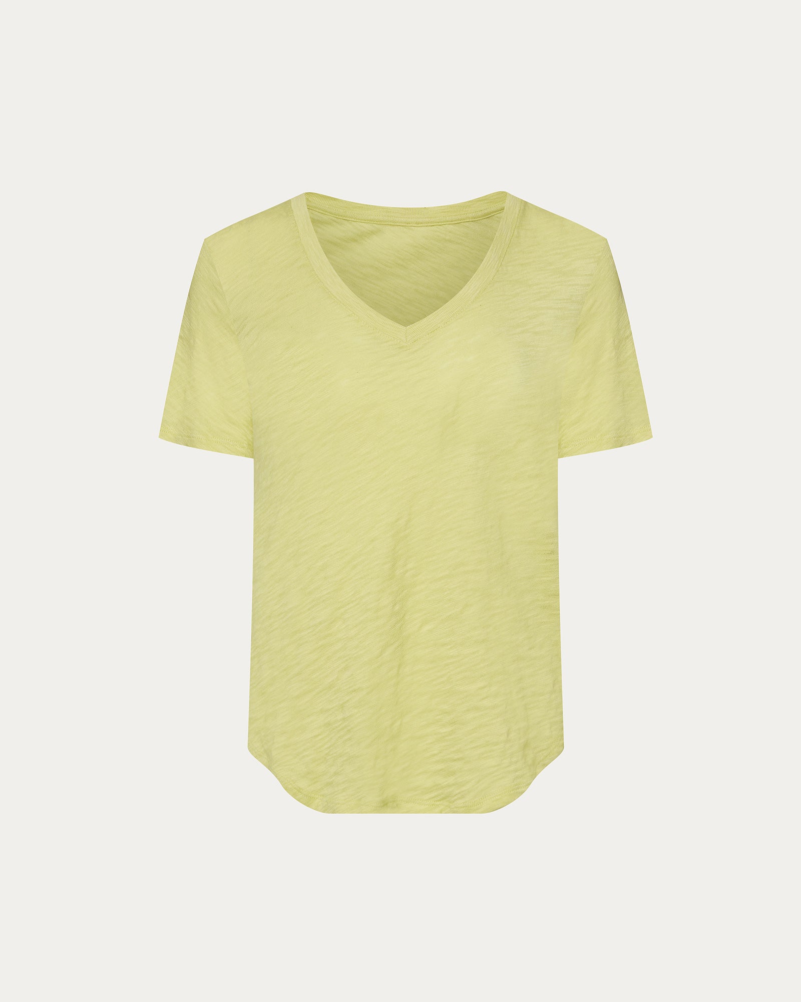 Slub Jersey Classic V-Neck Tee - Mellow Yellow