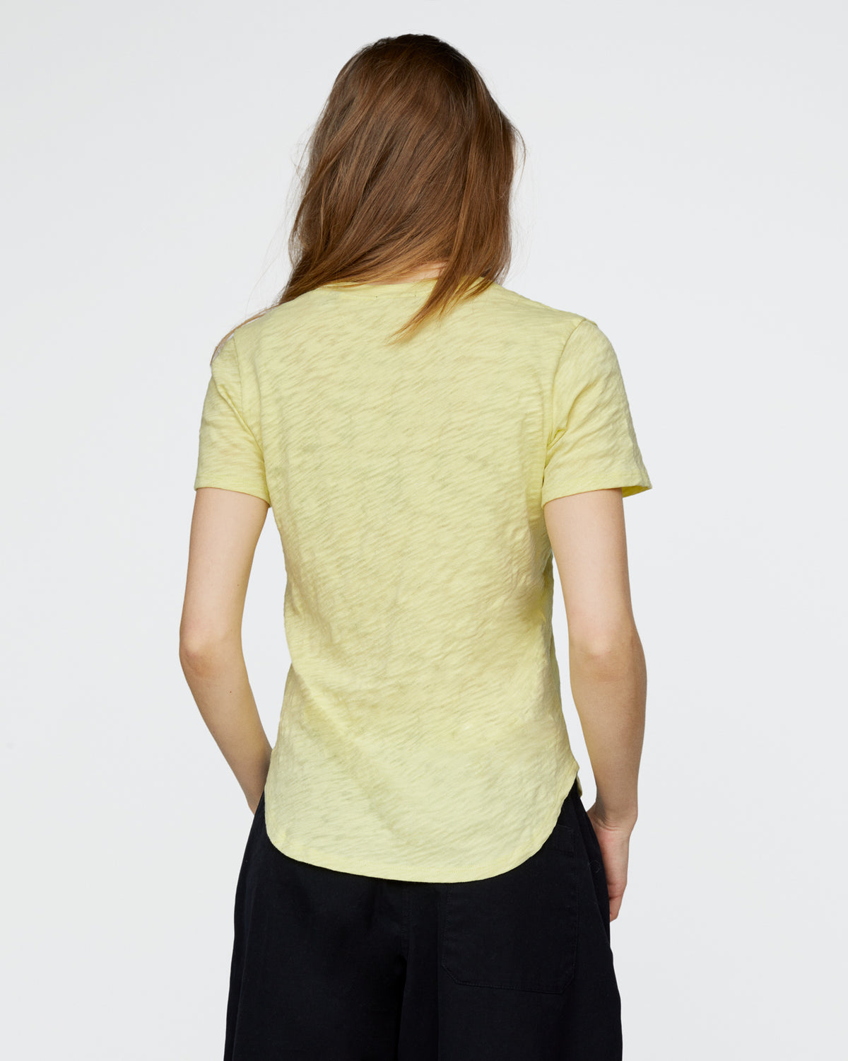 Slub Jersey Classic V-Neck Tee - Mellow Yellow