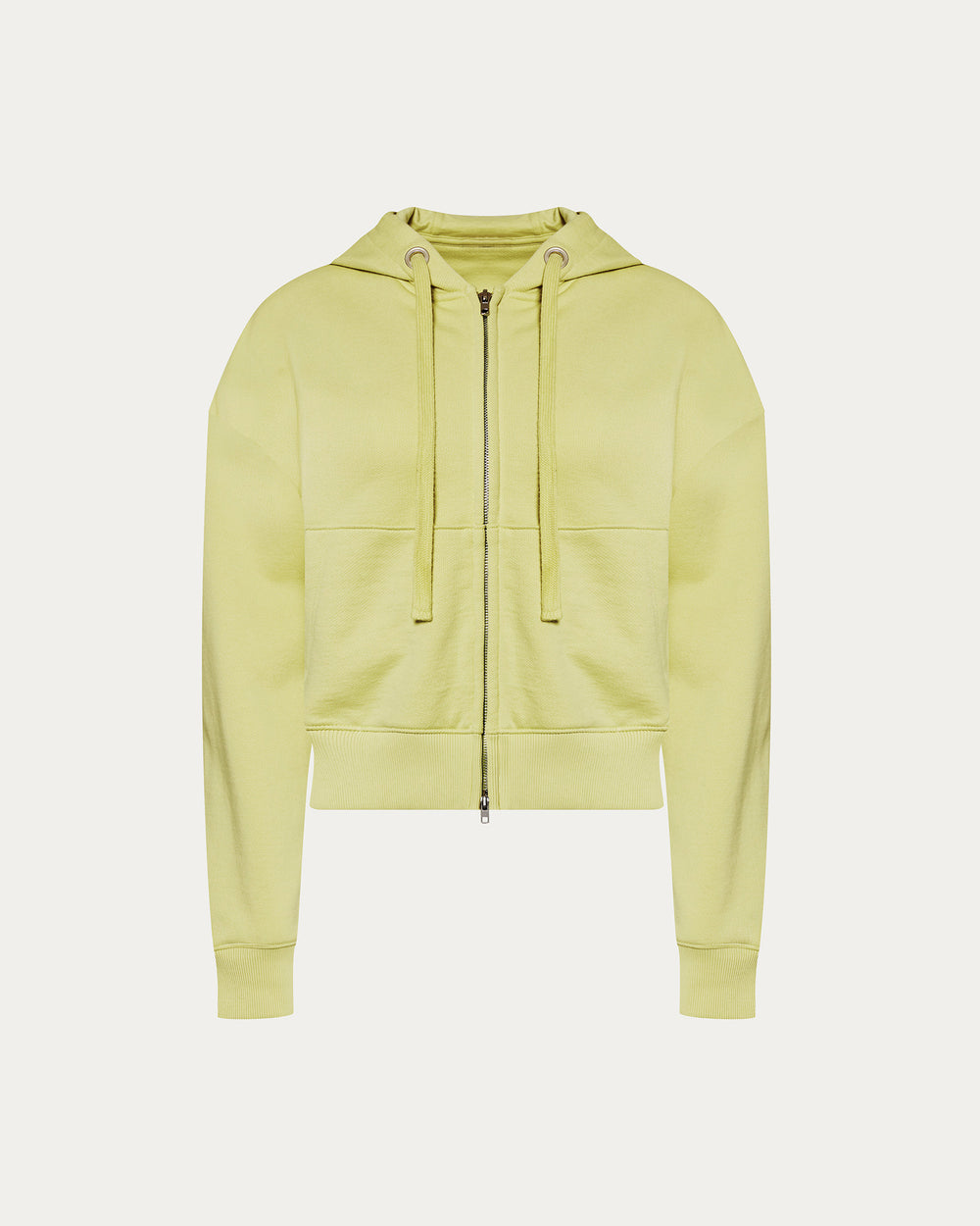 French Terry Zip-Up Hoodie - Mellow Yellow