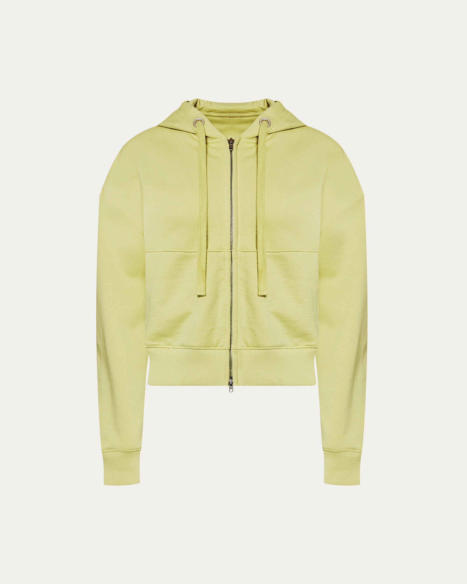 French Terry Zip-Up Hoodie - Mellow Yellow