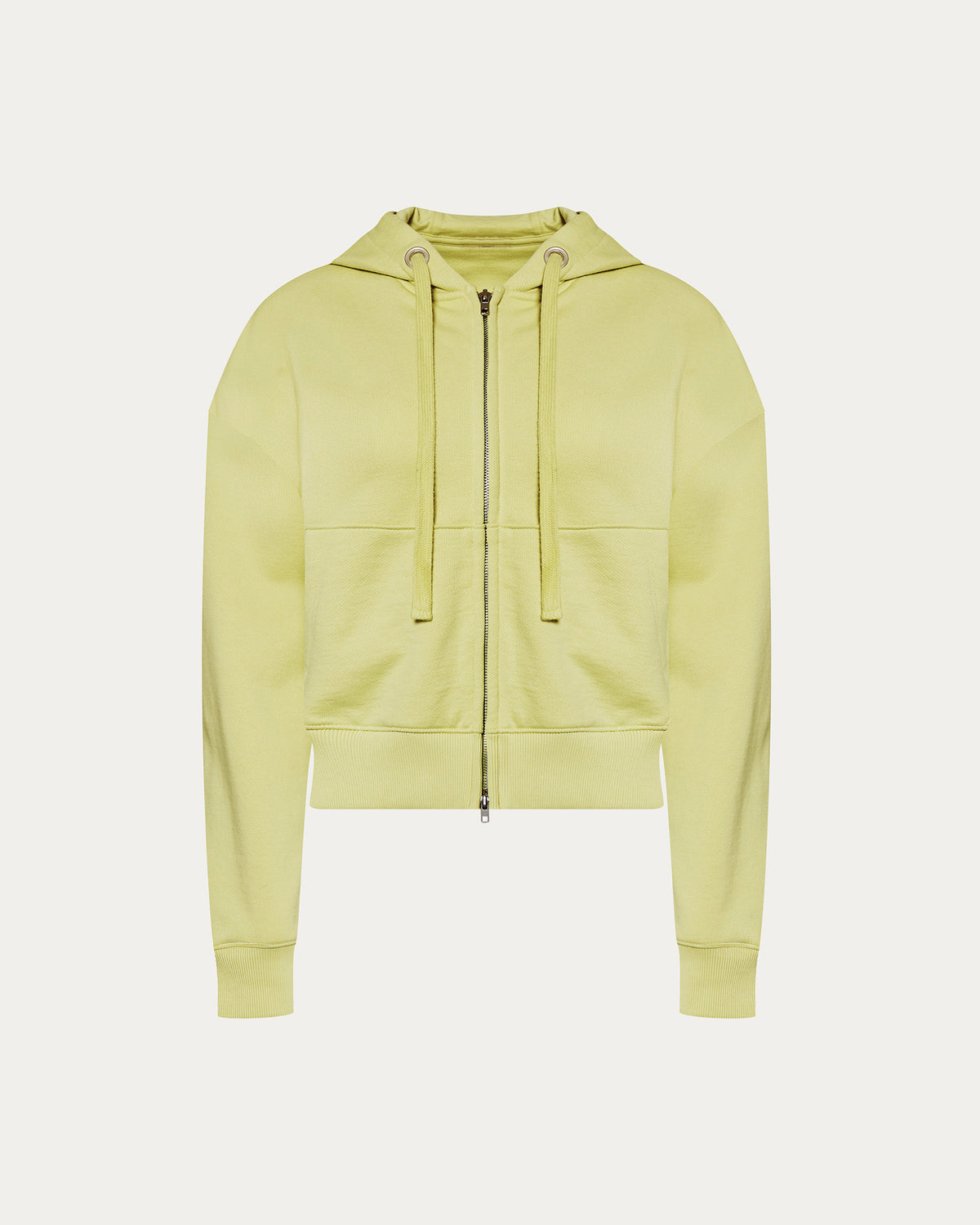 French Terry Zip-Up Hoodie - Mellow Yellow