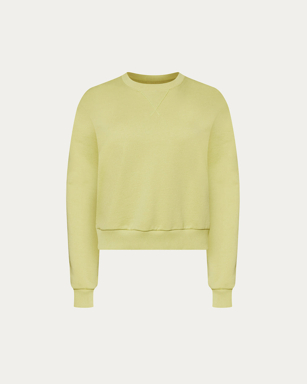 French Terry Cheer Crew Neck Sweatshirt - Mellow Yellow