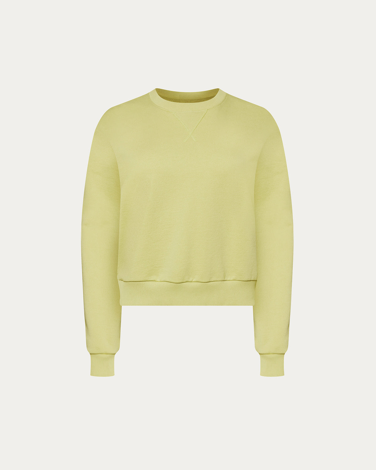 French Terry Cheer Crew Neck Sweatshirt - Mellow Yellow