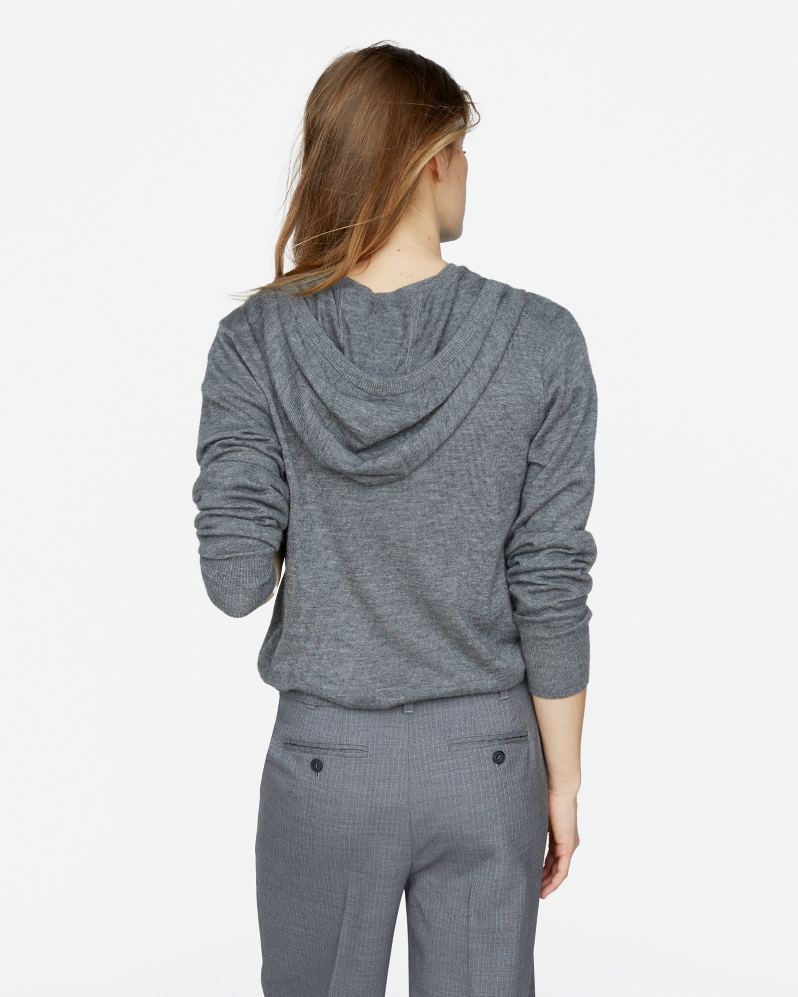 Cashmere Zip-Up Hoodie - Medium Heather Grey – ATM Anthony Thomas