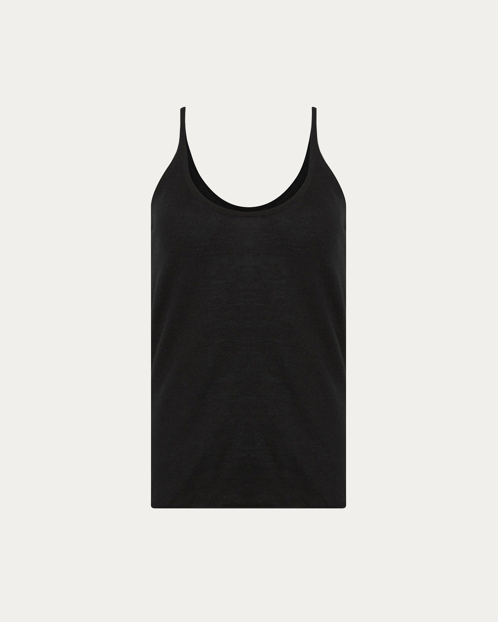 Cashmere Scoop Neck Tank - Black – ATM Anthony Thomas Melillo
