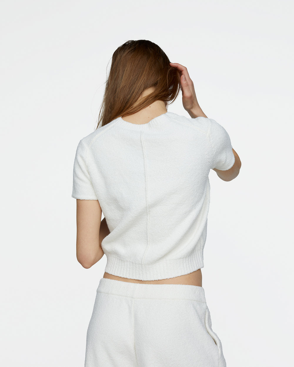 Boucle Short Sleeve Tee - Chalk