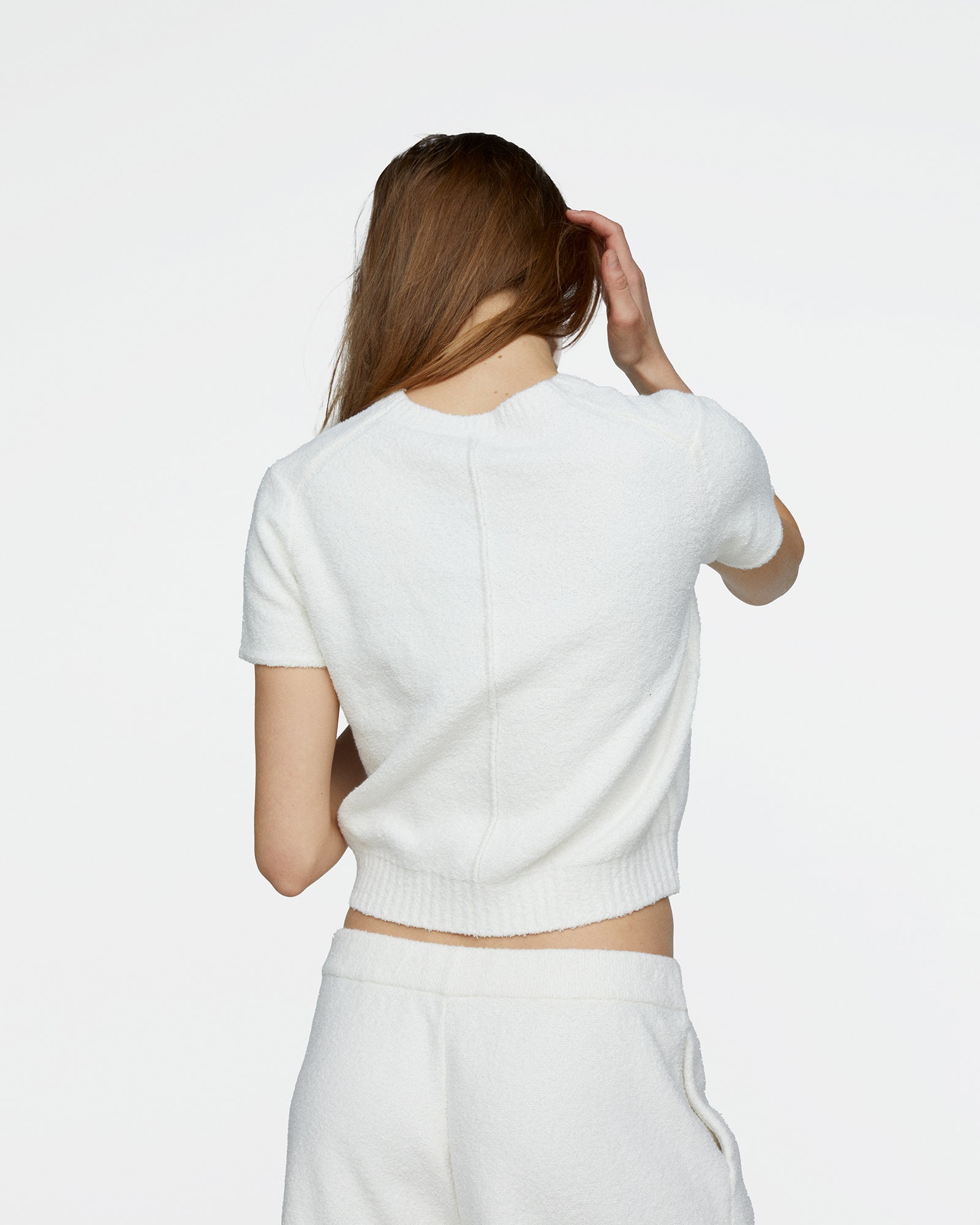 Boucle Short Sleeve Tee - Chalk