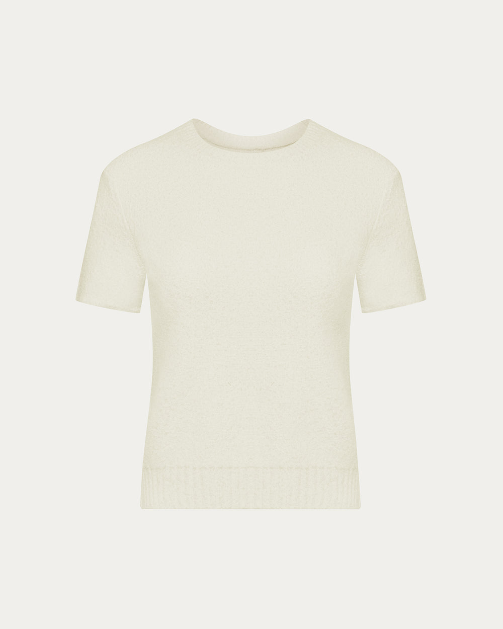 Boucle Short Sleeve Tee - Chalk