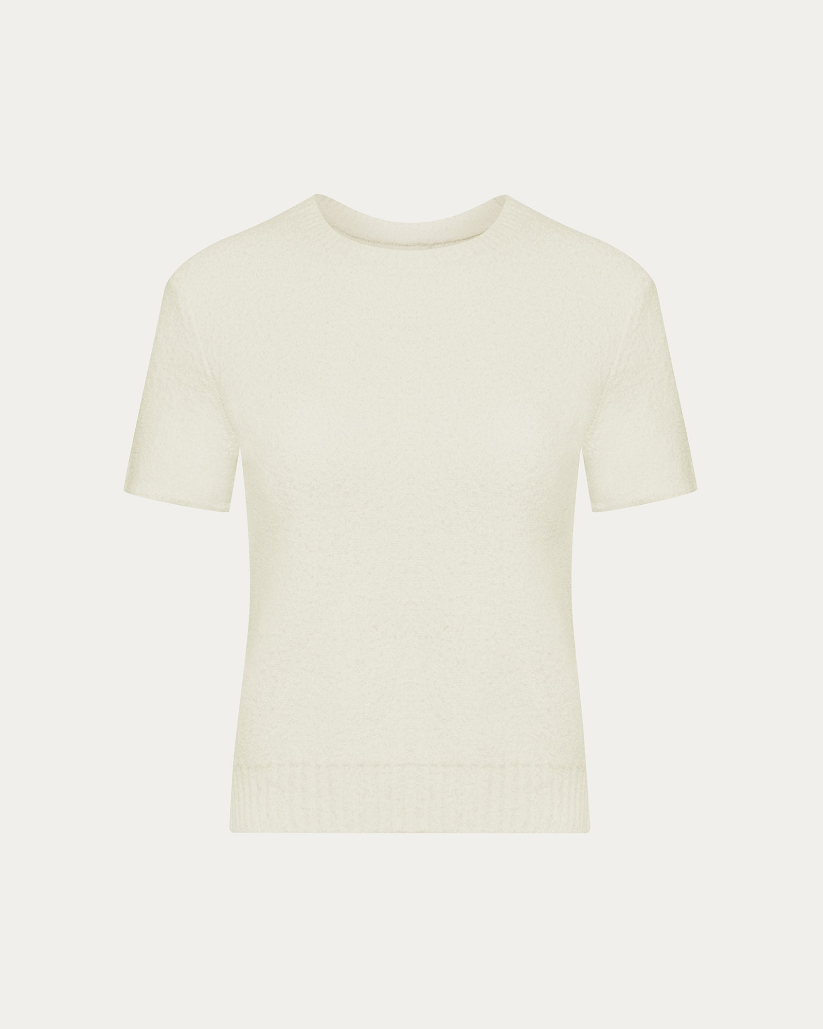 Boucle Short Sleeve Tee - Chalk