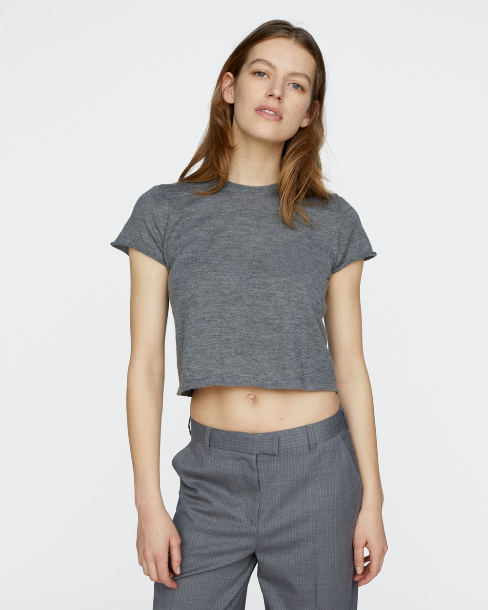 Cashmere Pre-School Boy Tee - Medium Heather Grey