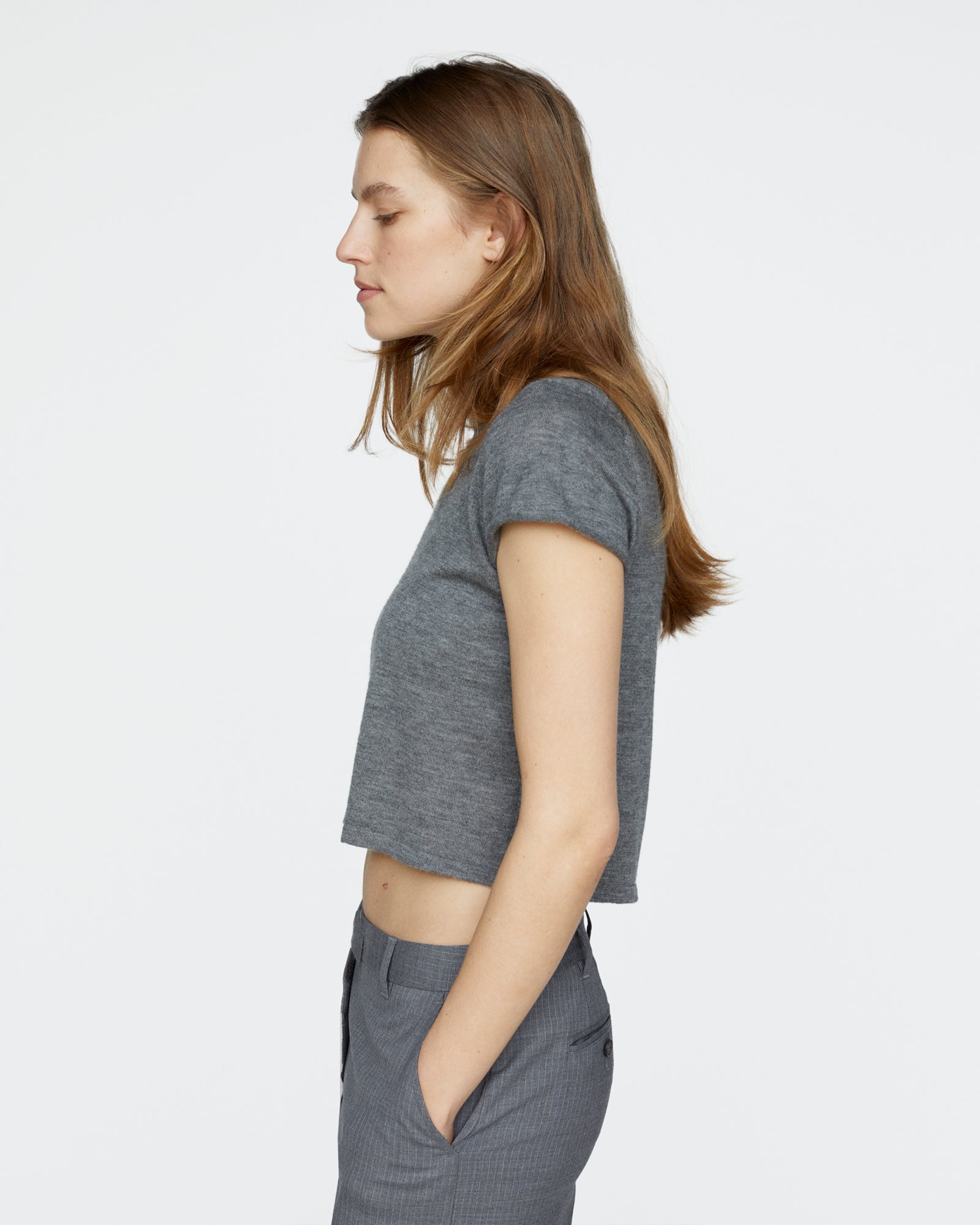 Cashmere Pre-School Boy Tee - Medium Heather Grey