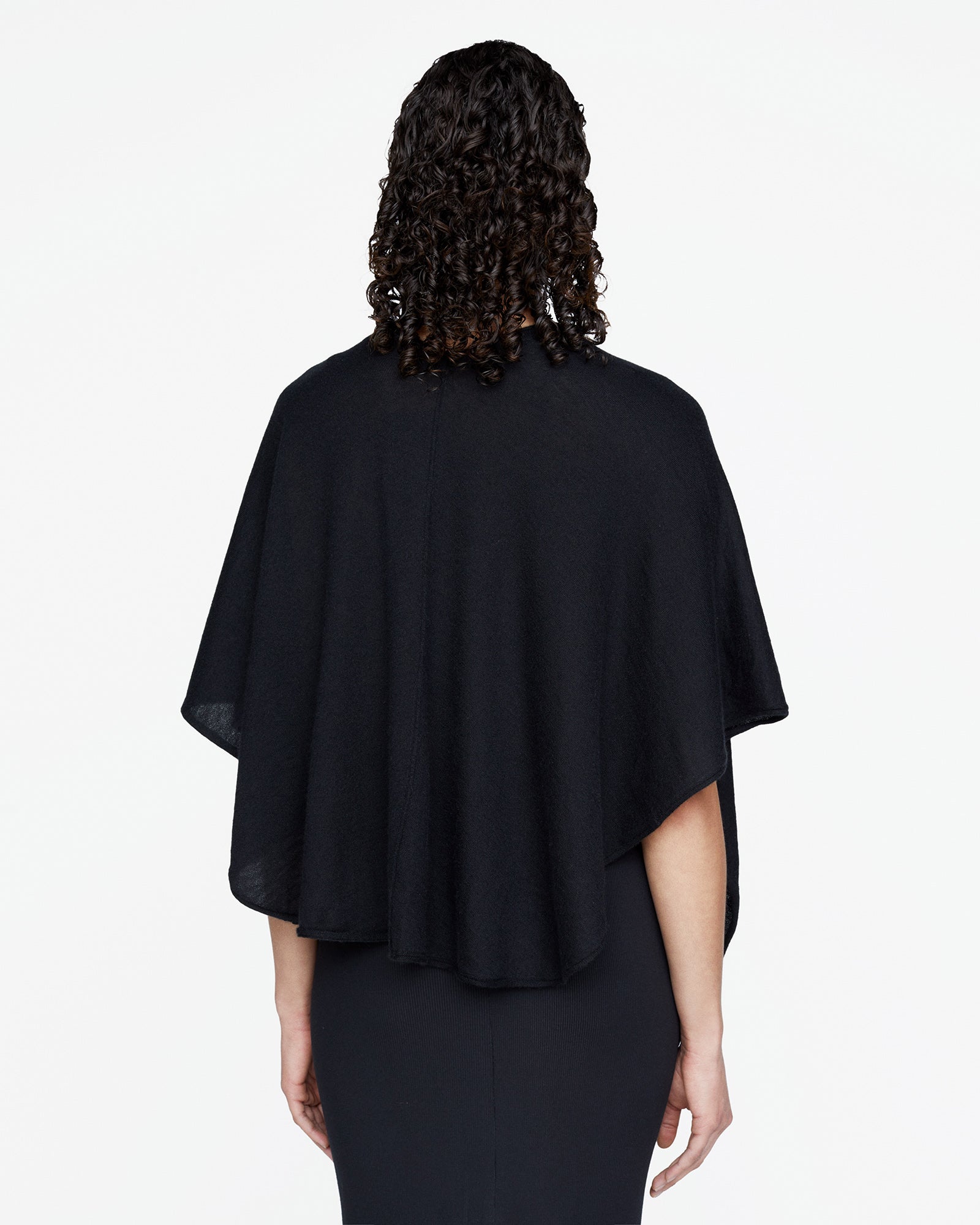 Cashmere Poncho - Black