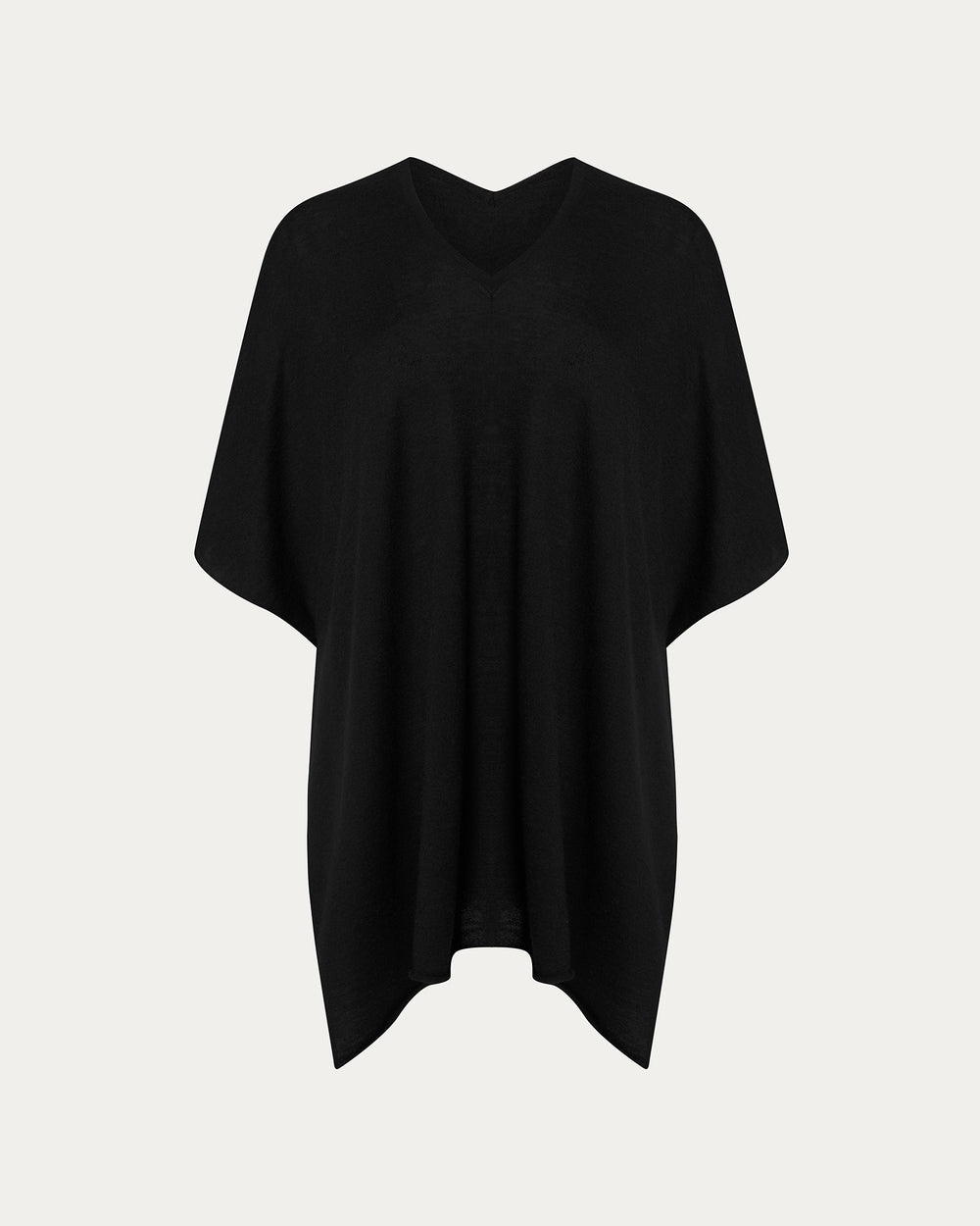 Cashmere Poncho - Black