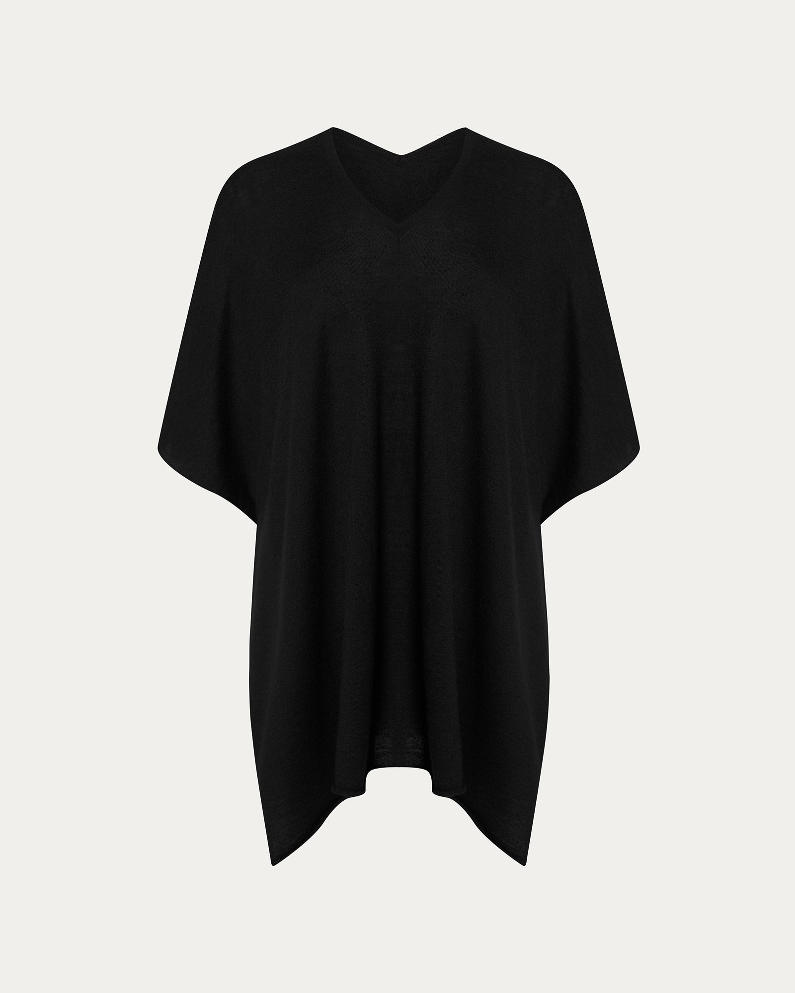 Cashmere Poncho - Black
