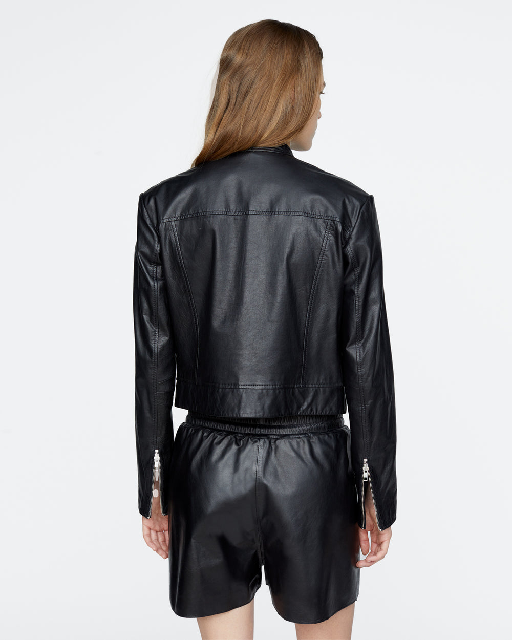 Leather Moto Jacket - Black