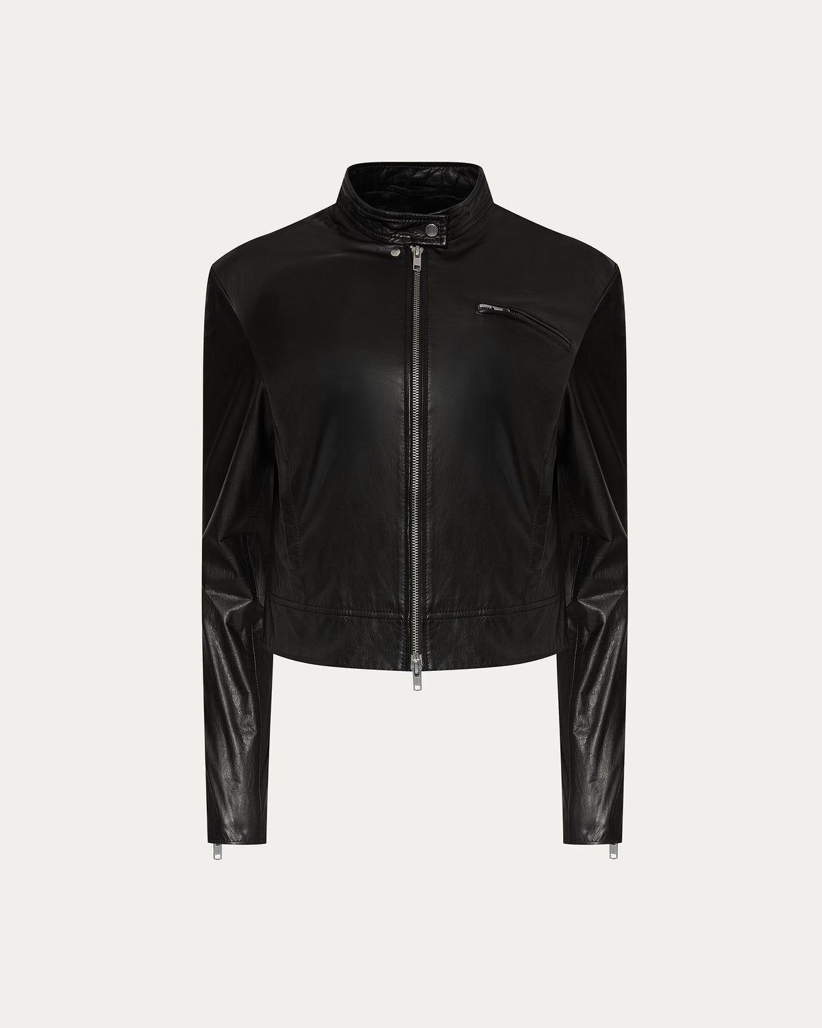 Leather Moto Jacket - Black