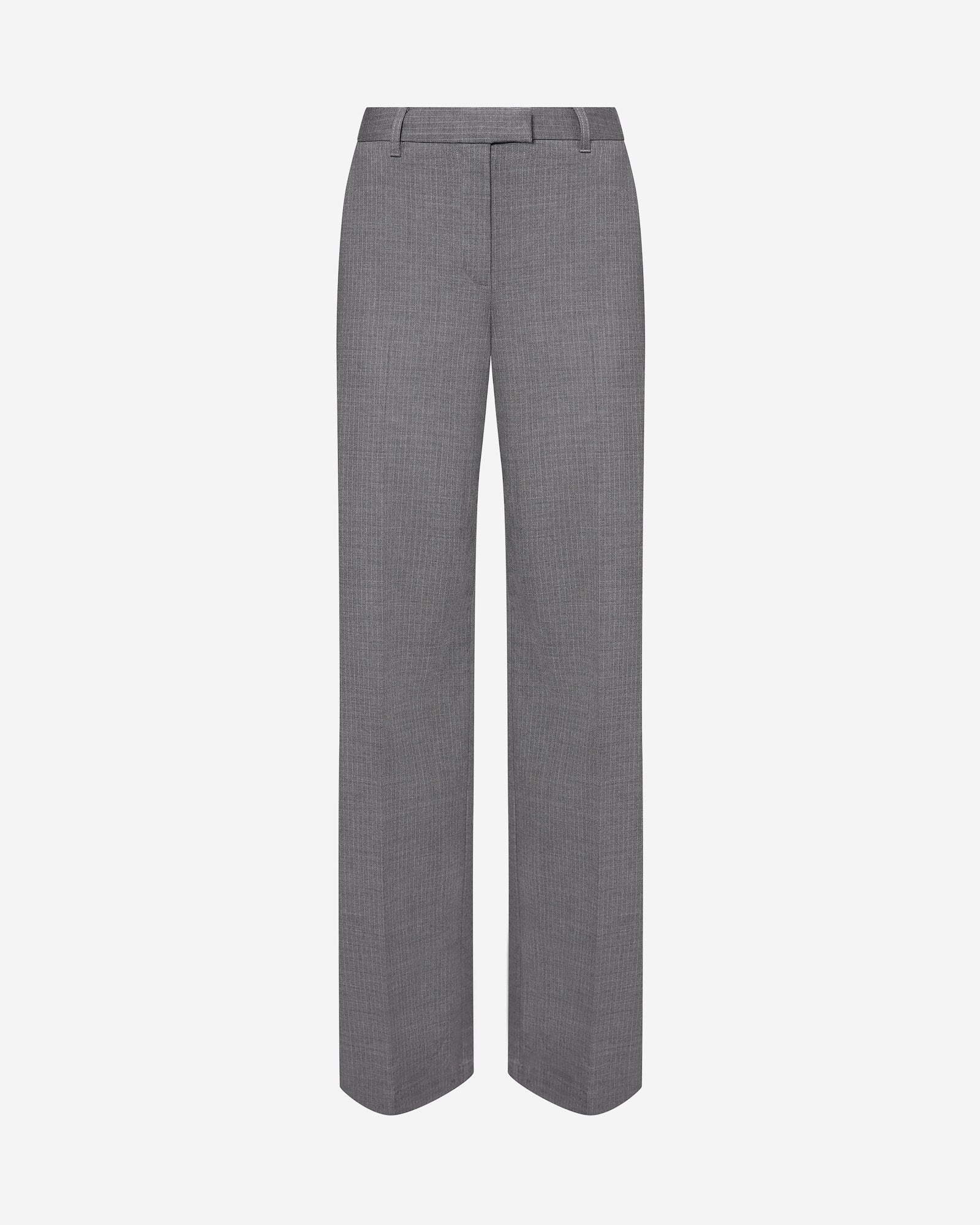 Pinstripe Leigh Pant - Medium Heather Grey