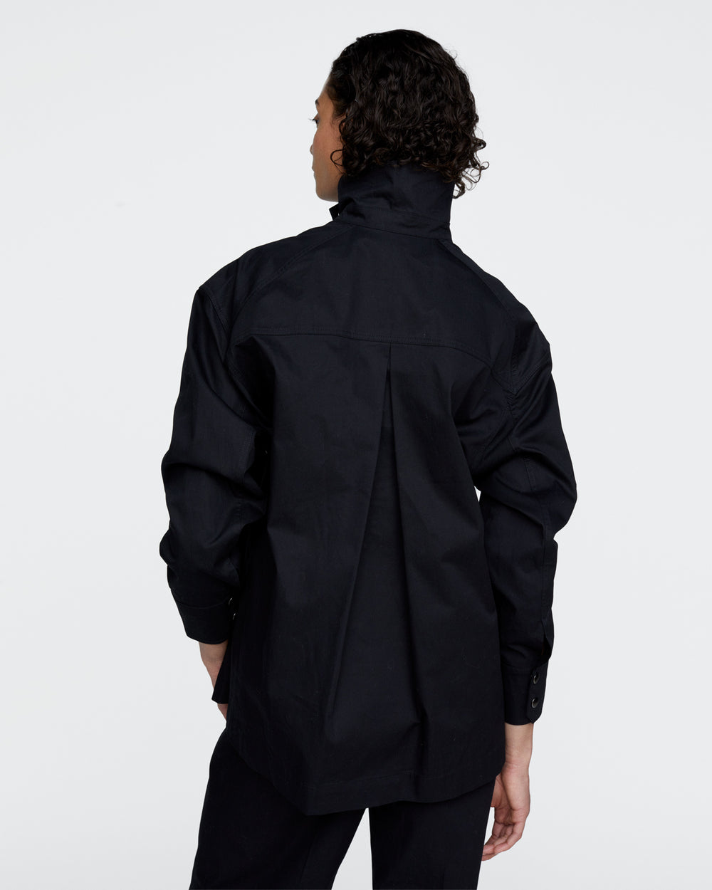 Cotton Twill Utility Jacket - Black