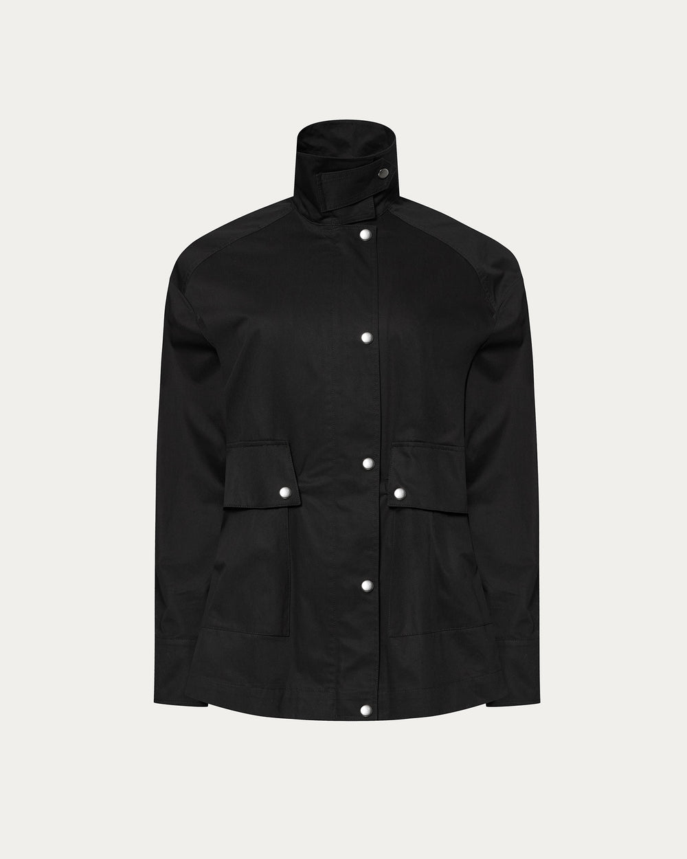 Cotton Twill Utility Jacket - Black