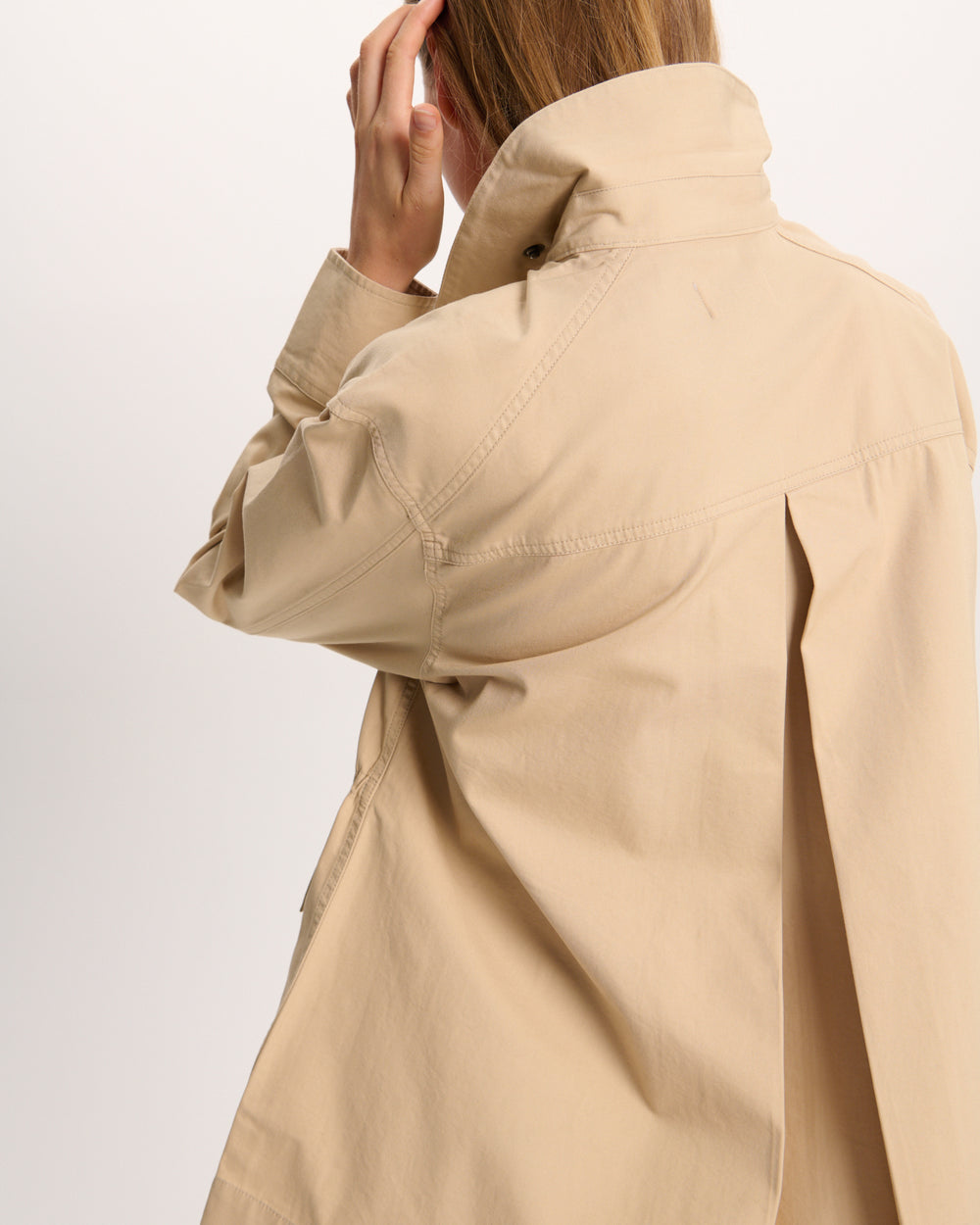Cotton Twill Utility Jacket - Macadamia