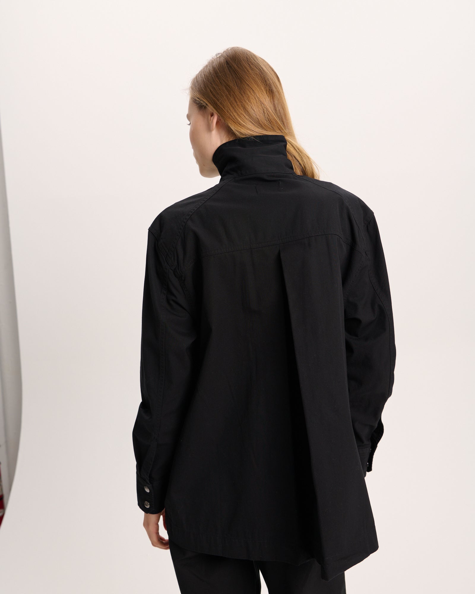 Cotton Twill Utility Jacket - Black
