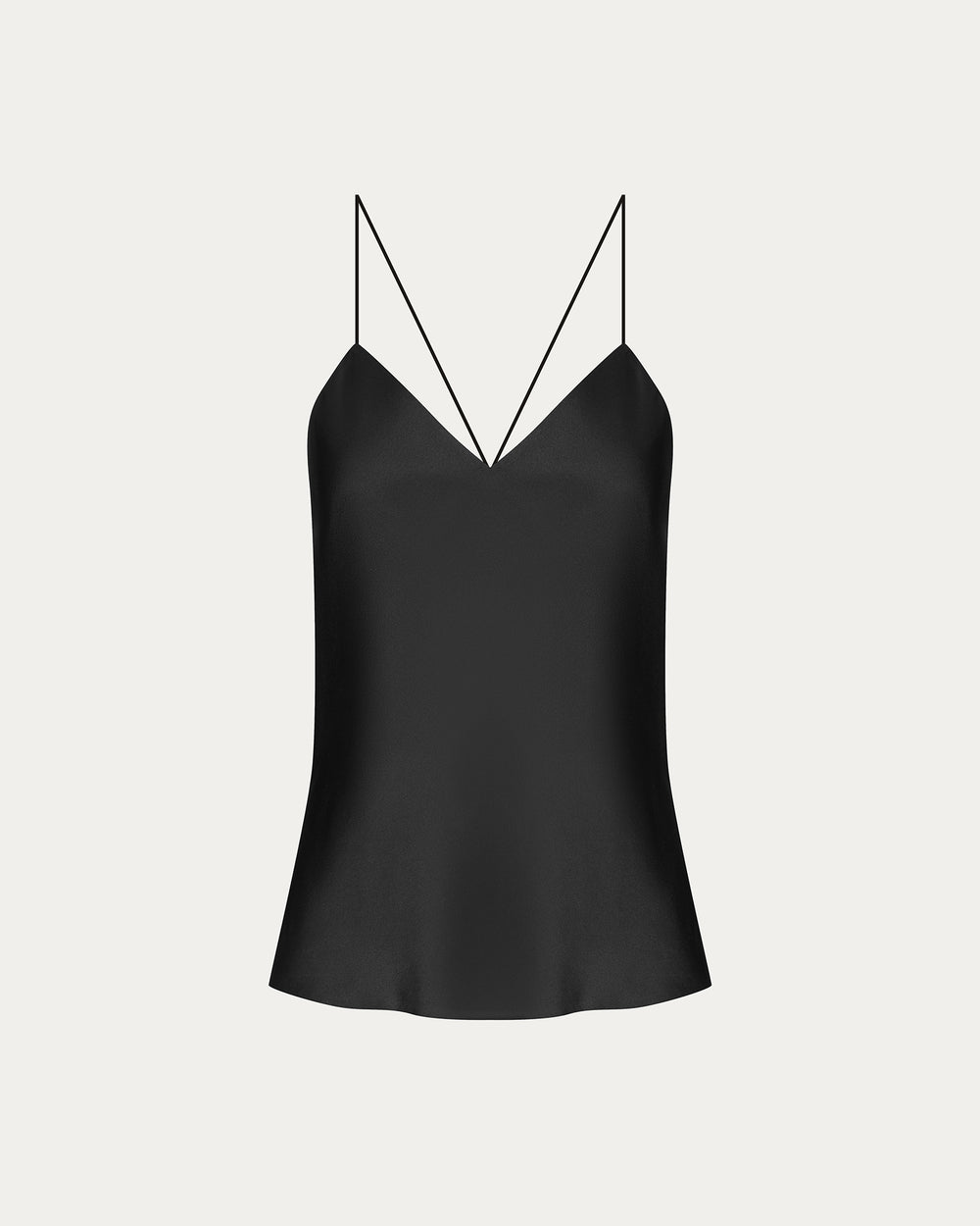 Silk Charmeuse Camisole - Black