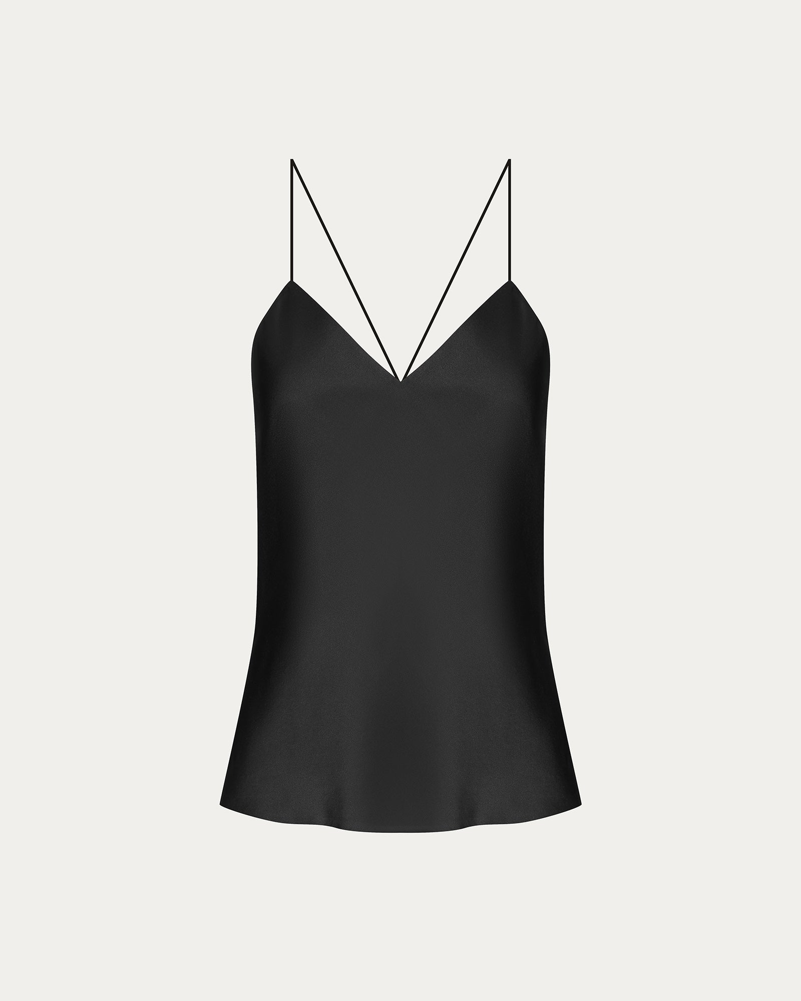 Silk Charmeuse Camisole - Black